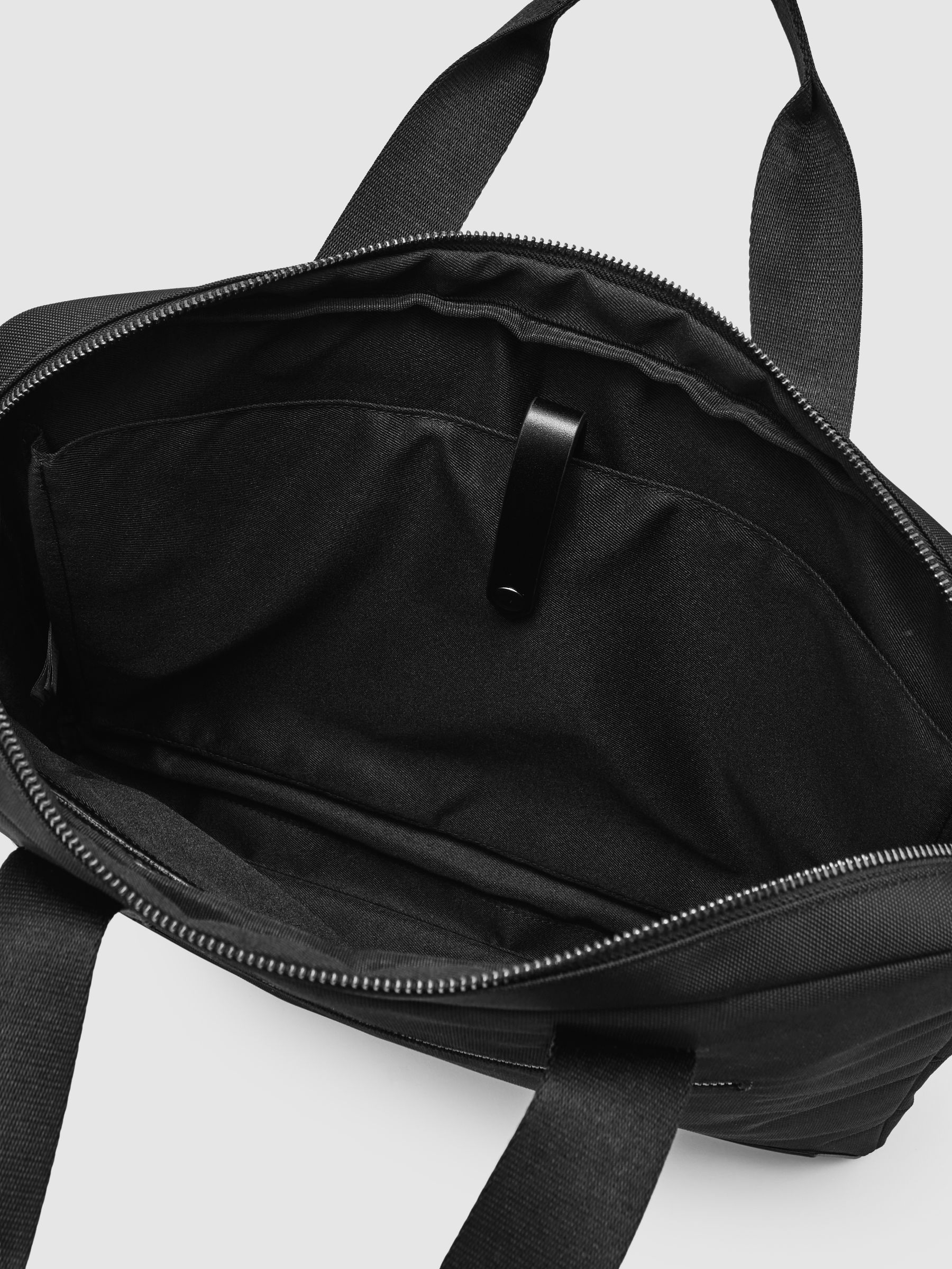 Woven Briefcase in Black