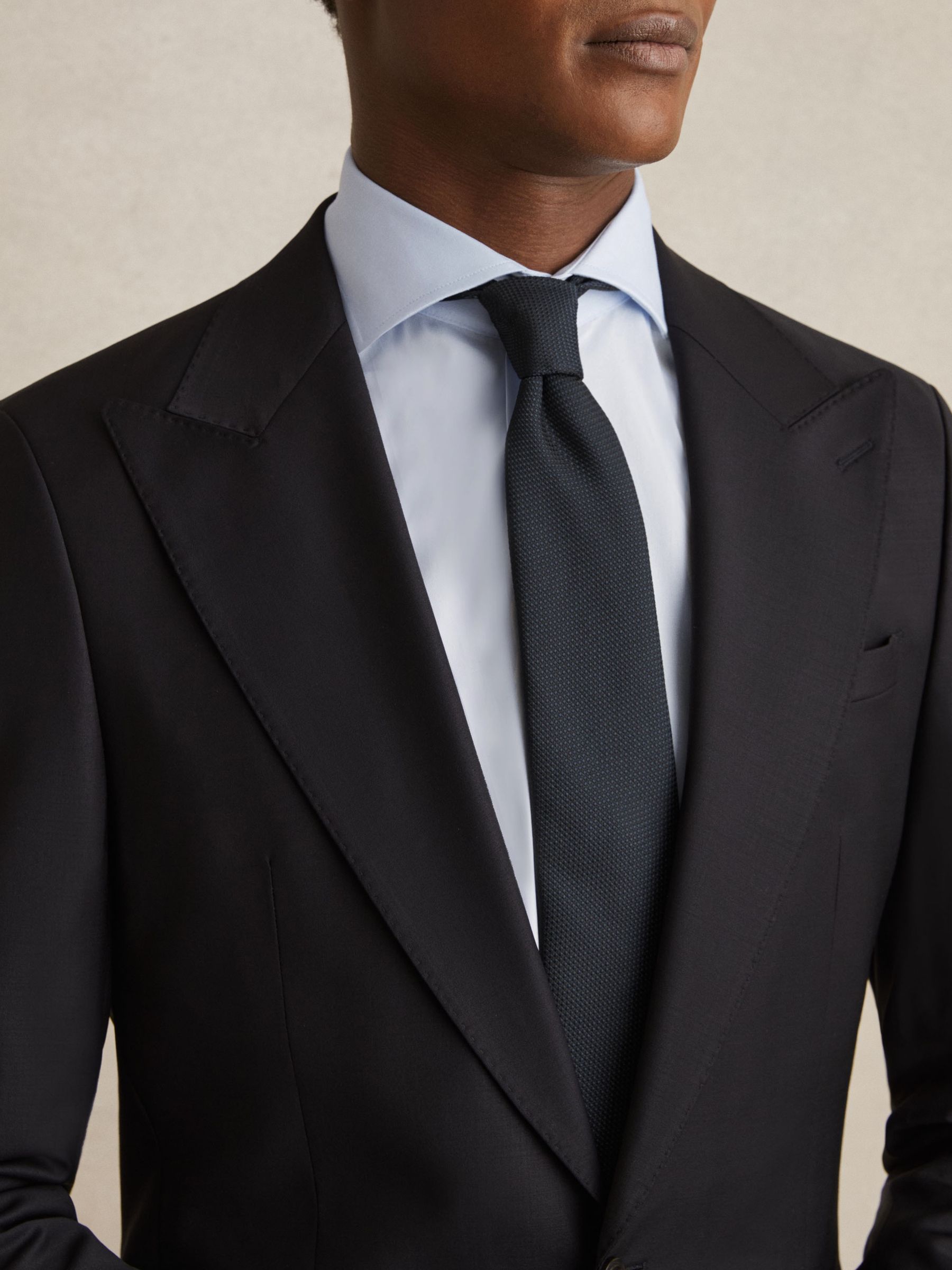 Slim Fit Cotton Double-Cuff Shirt in Soft Blue