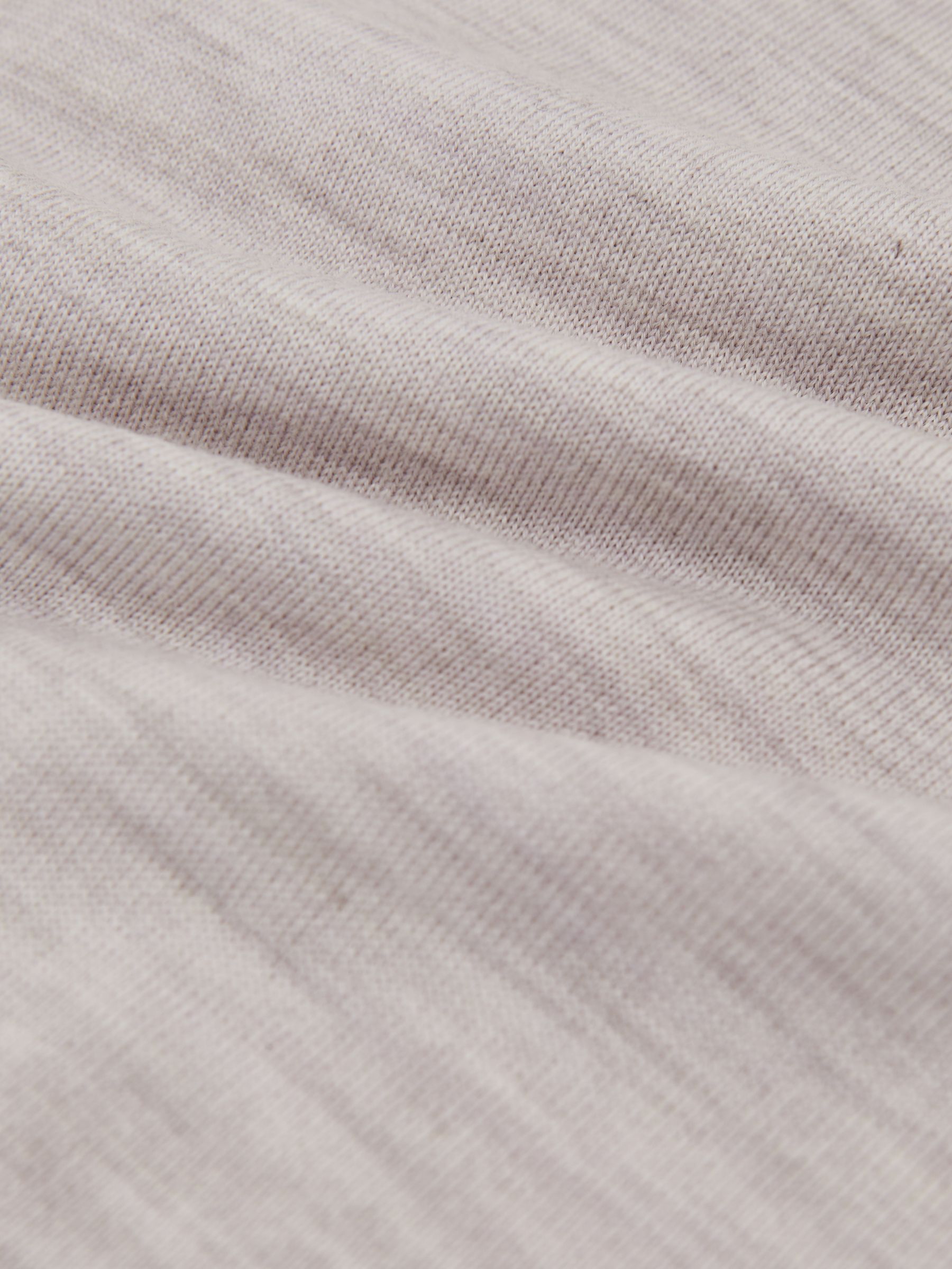 Merino Wool Roll-Neck Jumper in Wicker Brown Melange