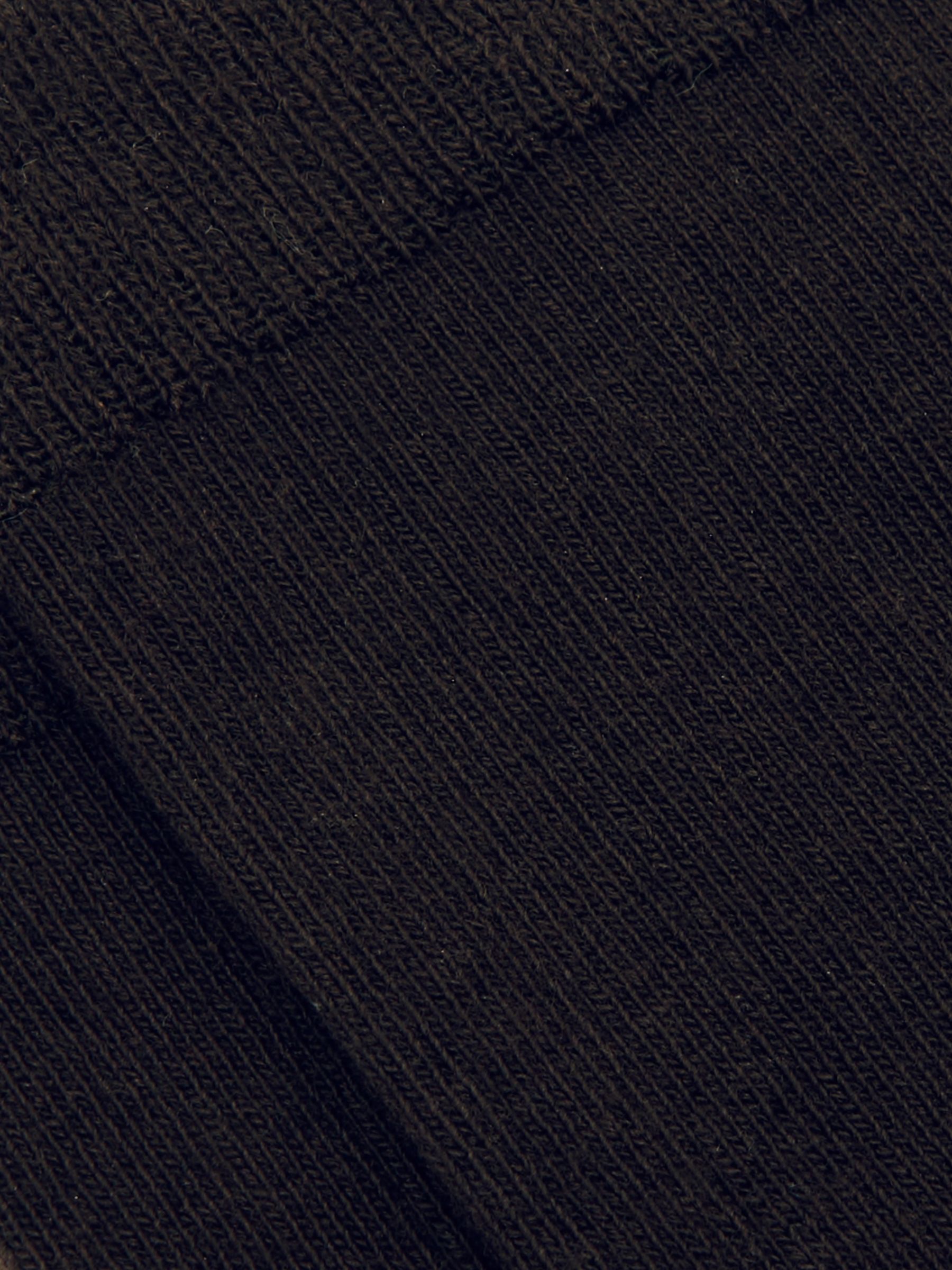 Cotton Blend Ribbed Loafer Socks in Chocolate