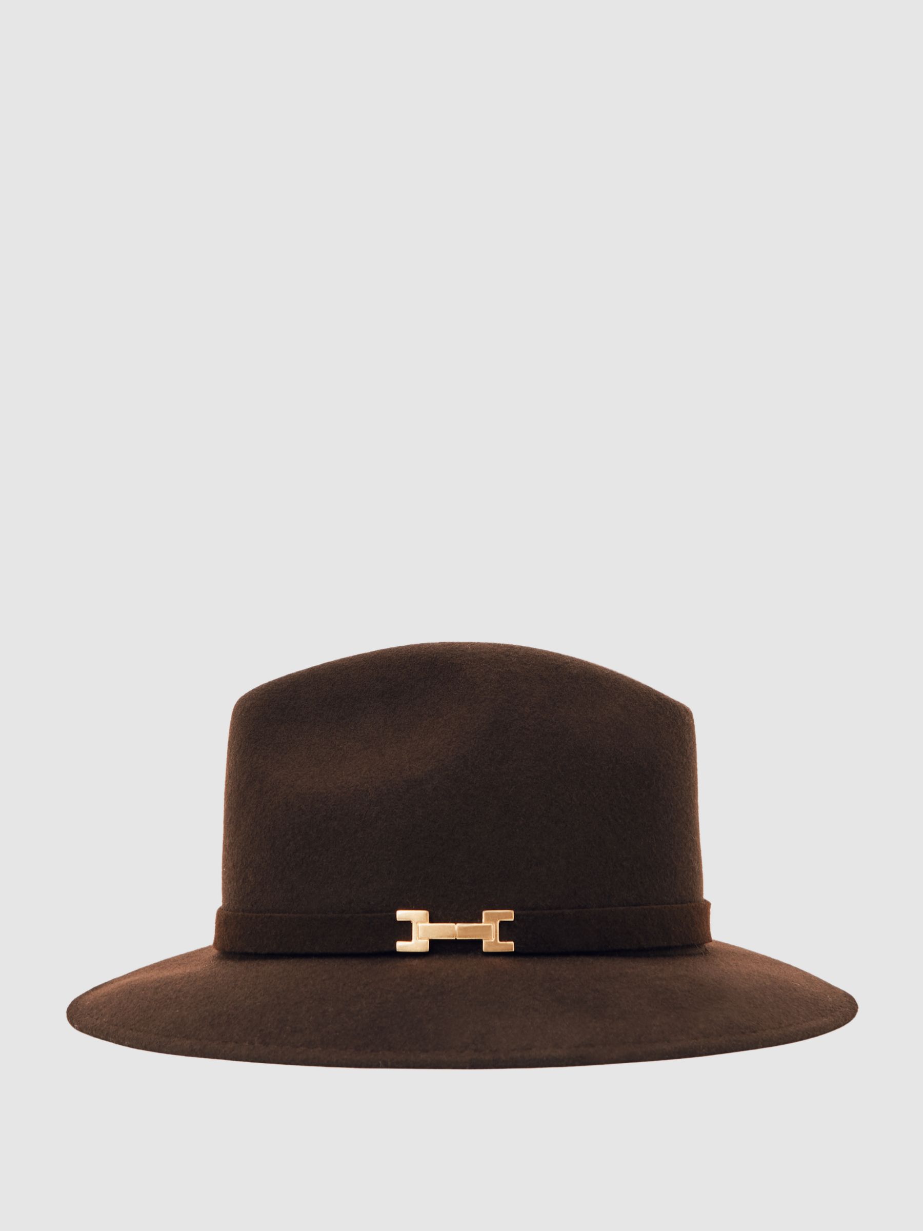 Wool Fedora in Chocolate