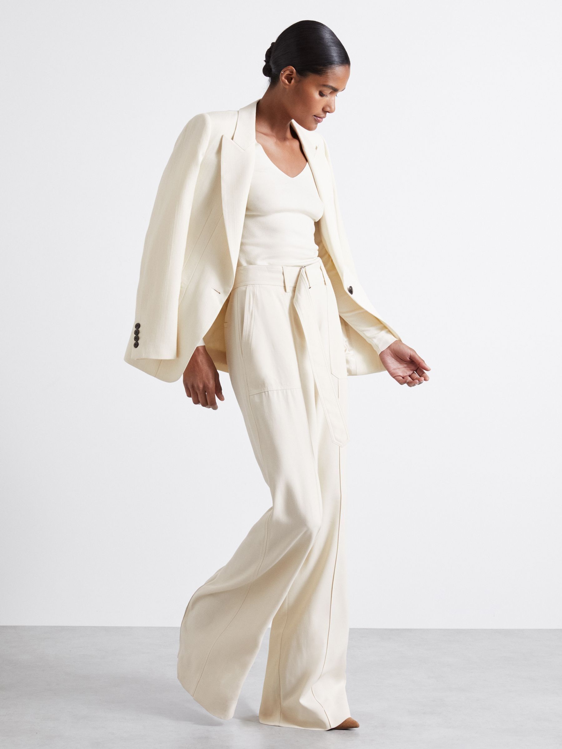 Atelier Knitted Silk-Blend Top in Off White