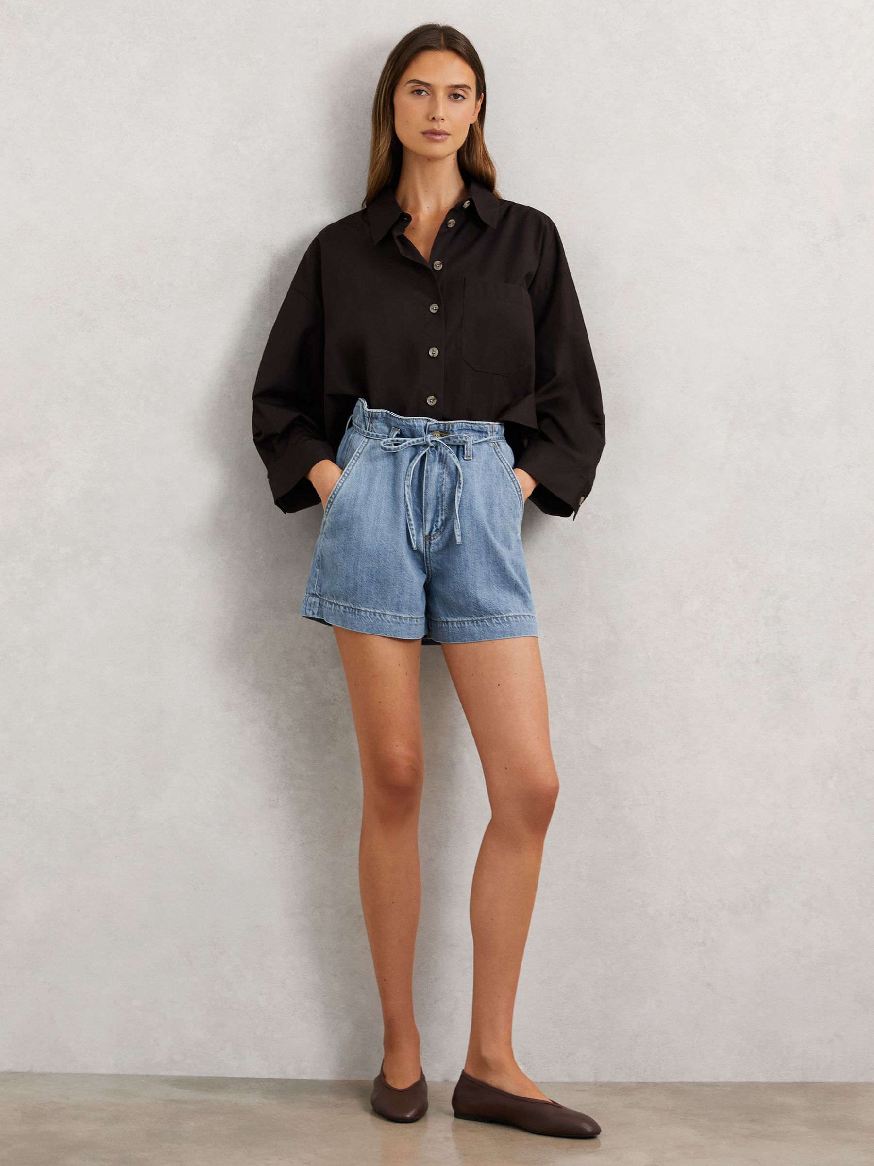 Paige Anessa Shorts in Light Blue