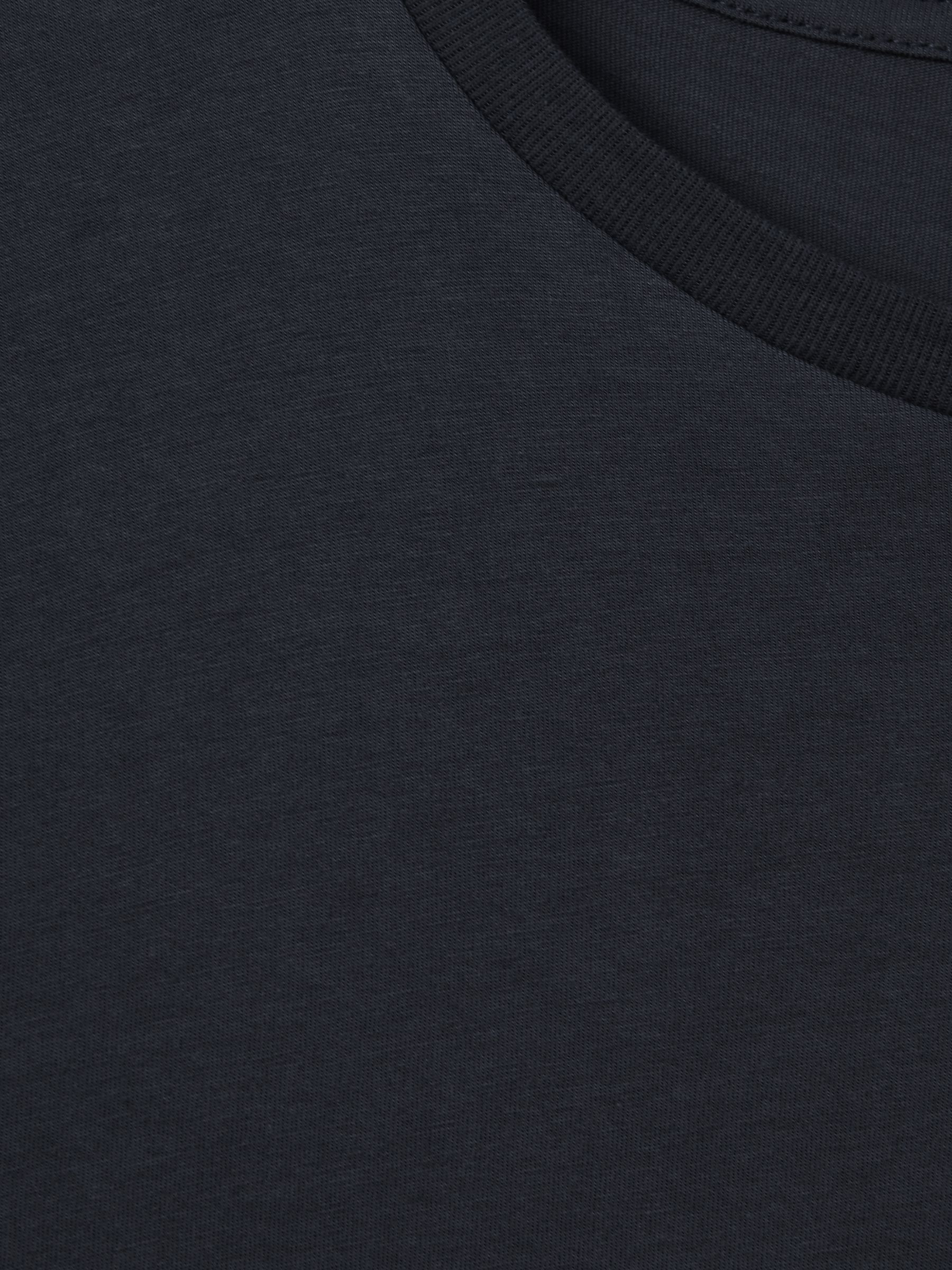 Cotton Crew Neck T-Shirt in Airforce Blue