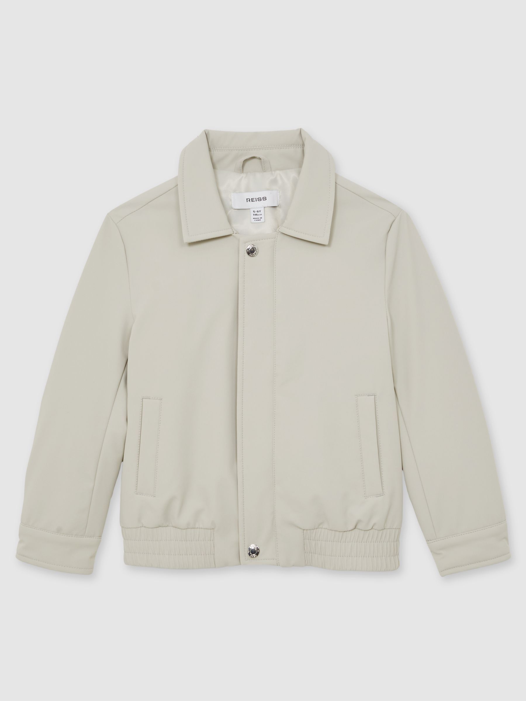 3-9 yrs Zip-Through Harrington Jacket in Stone