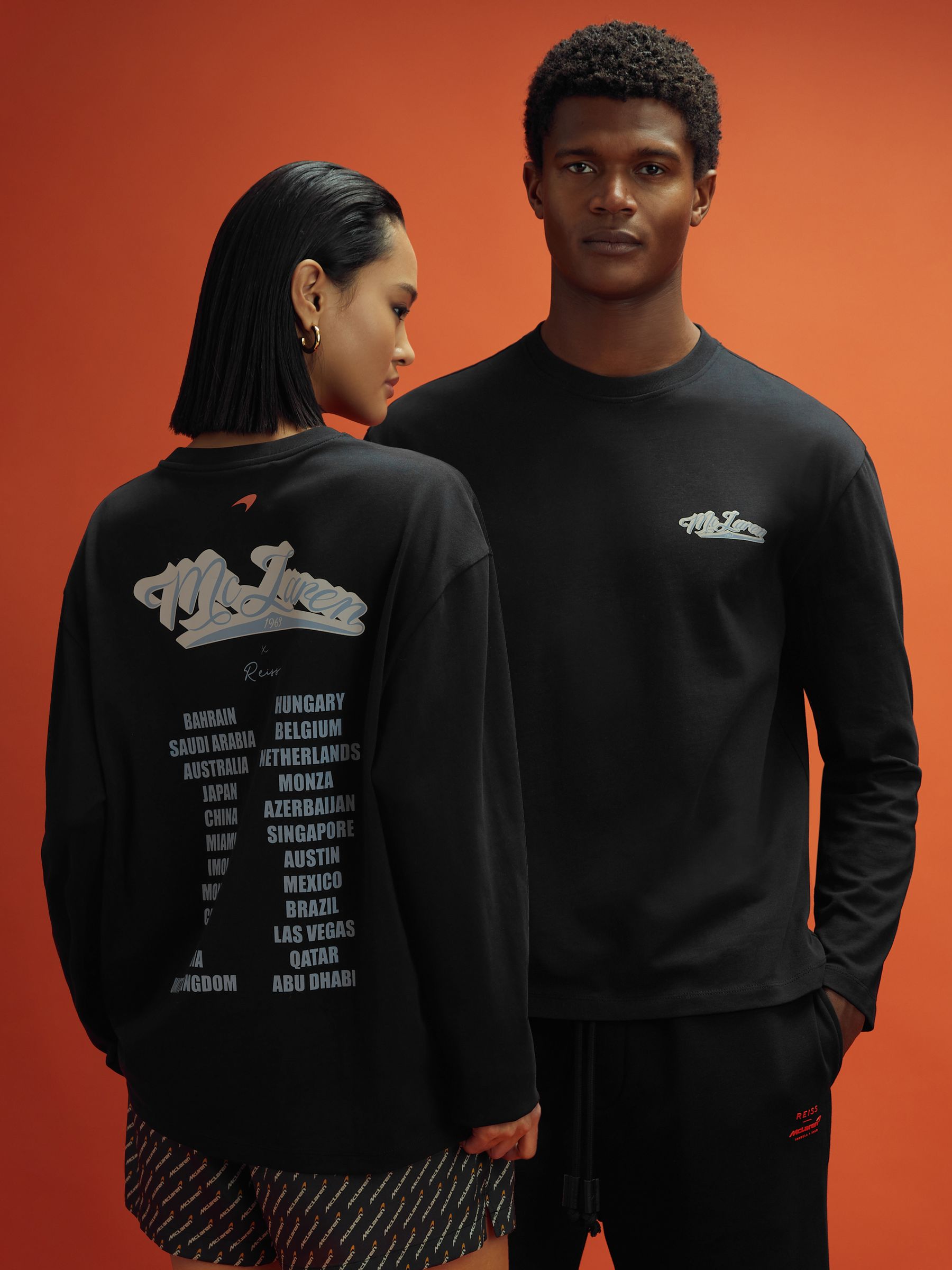 McLaren F1 Crew Neck Tour T-Shirt in Black