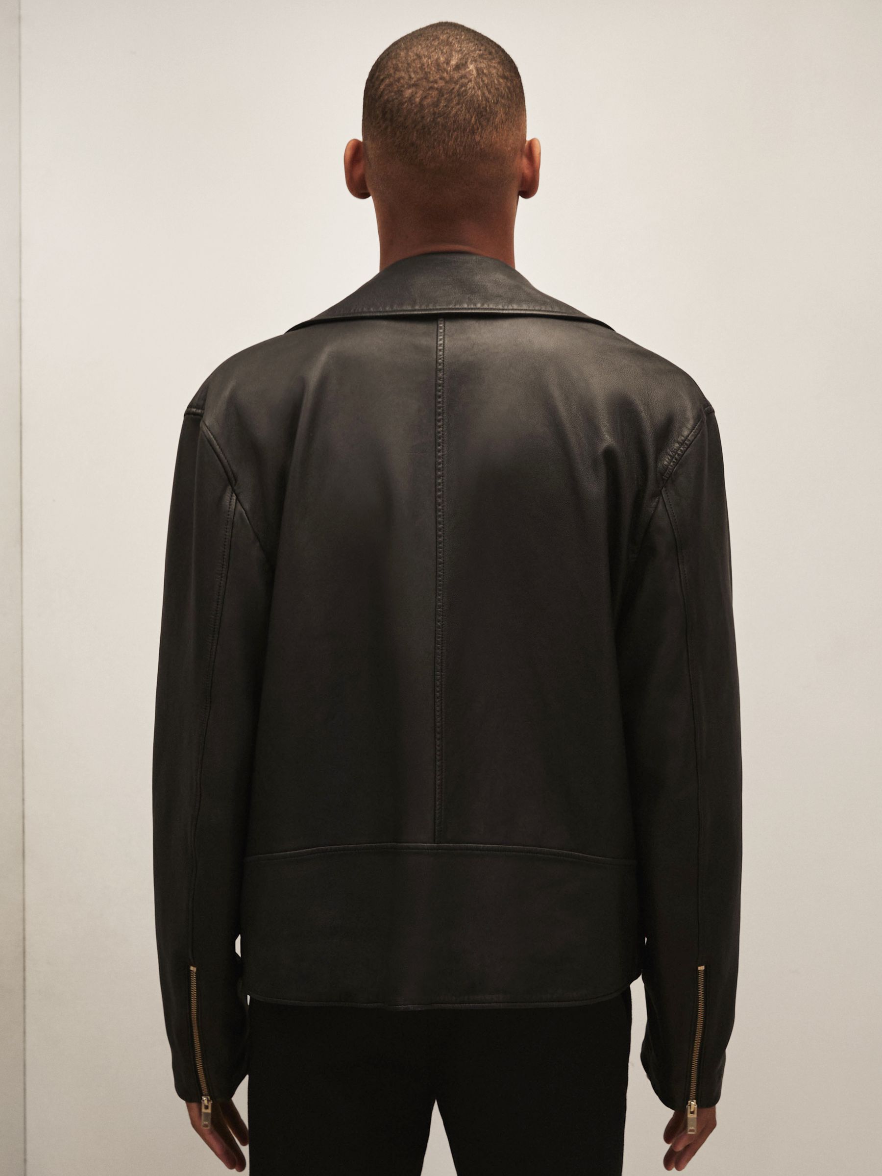 Reiss | Royal Ballet Leather Jacket in Black