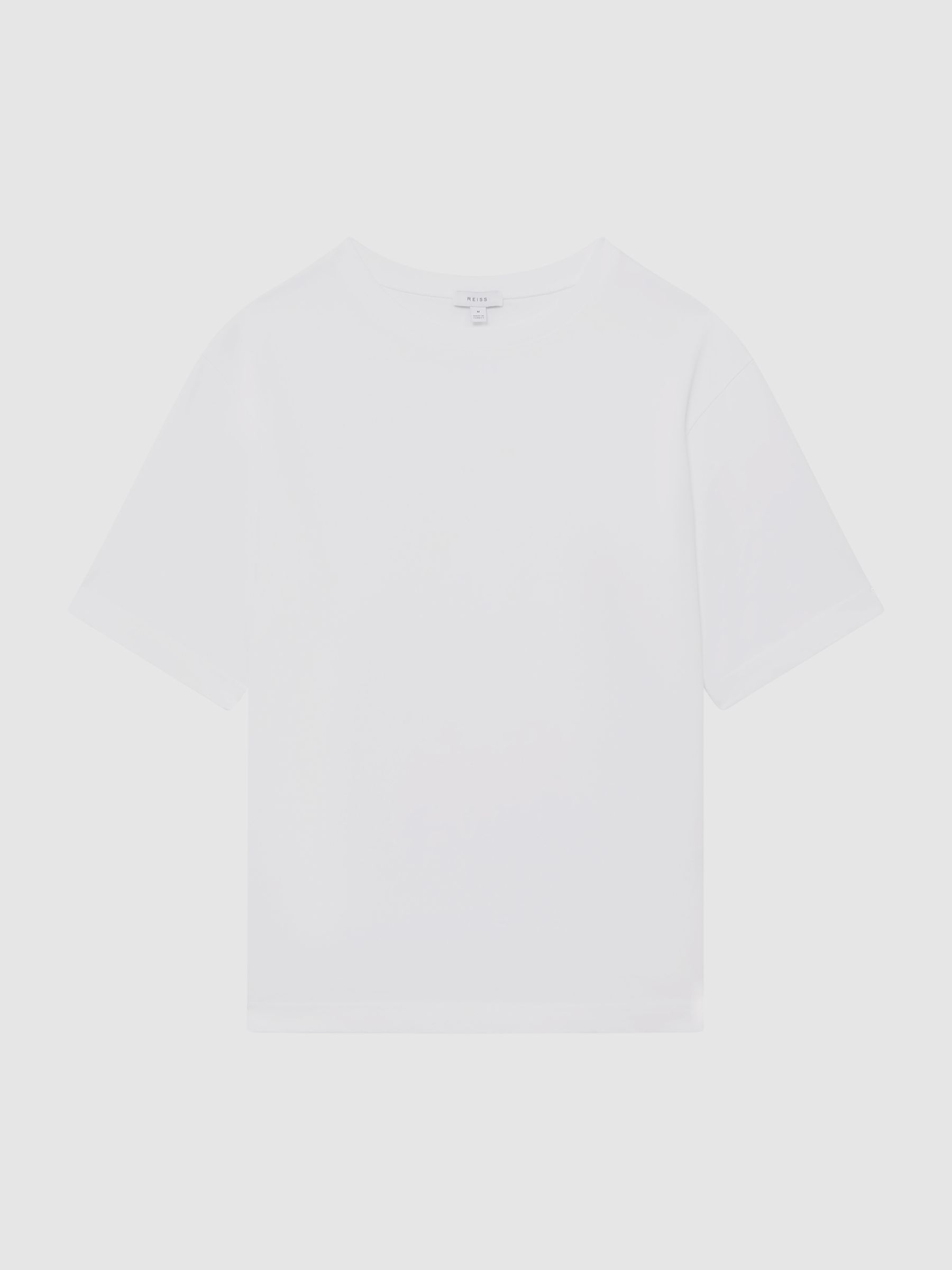 Cotton Garment-Dyed Oversized T-Shirt in White
