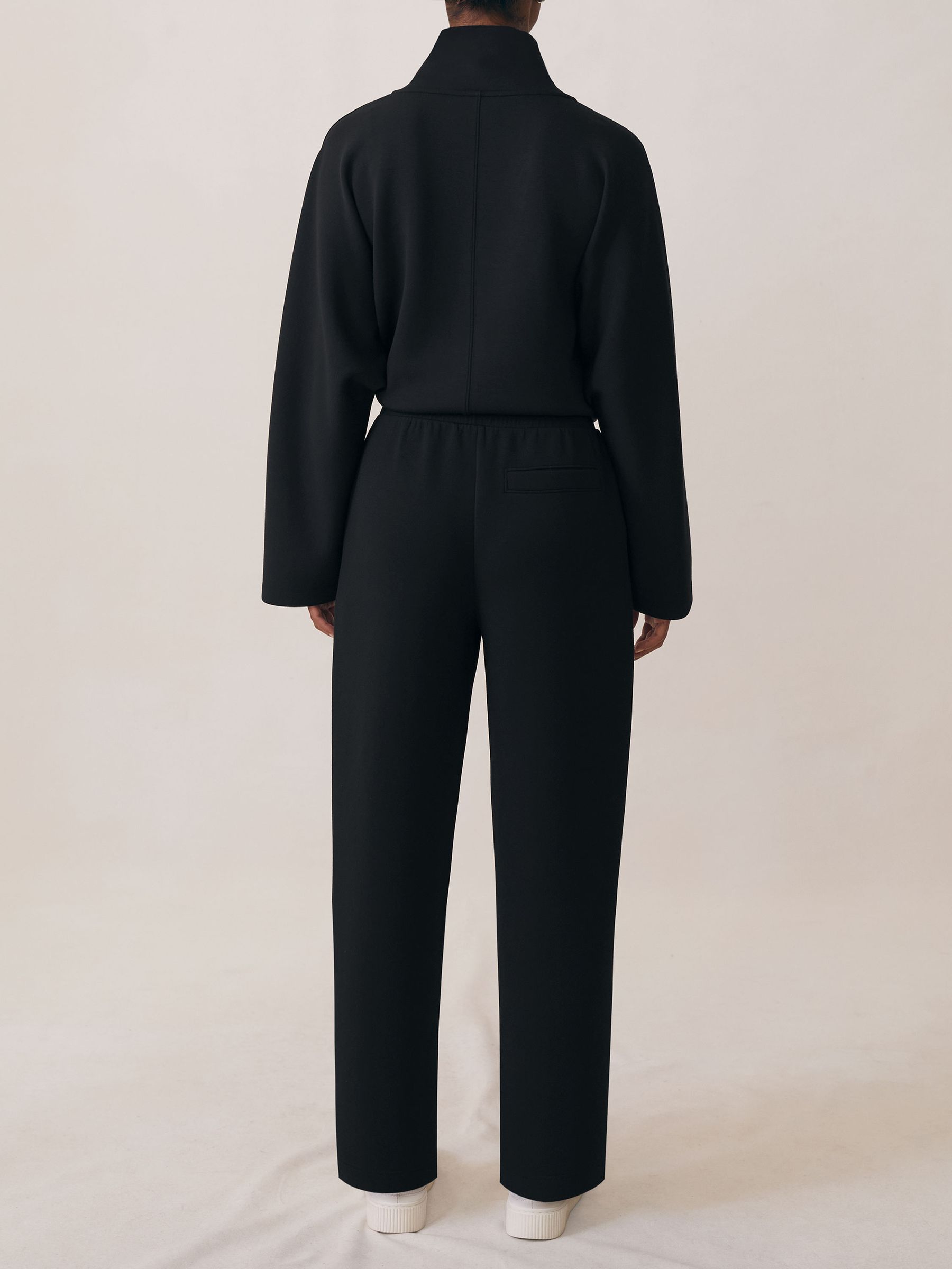 Modal-Blend Interlock Tapered Joggers in Black