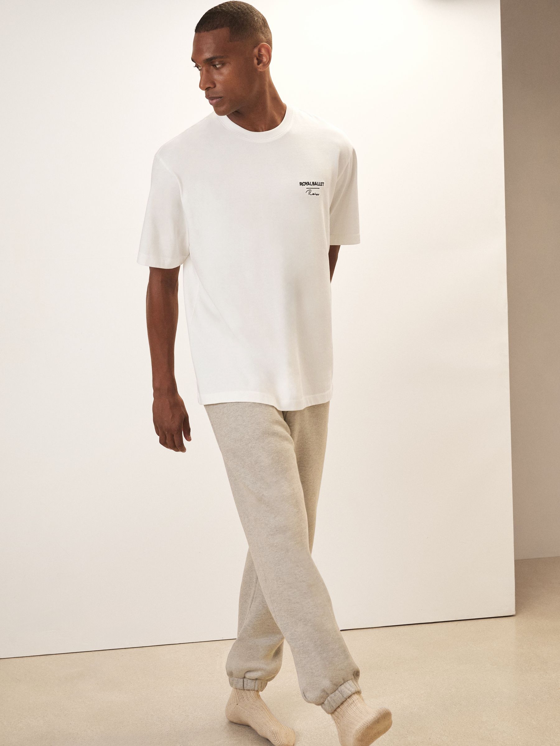 Reiss | Royal Ballet Logo Unisex Fit T-Shirt in White