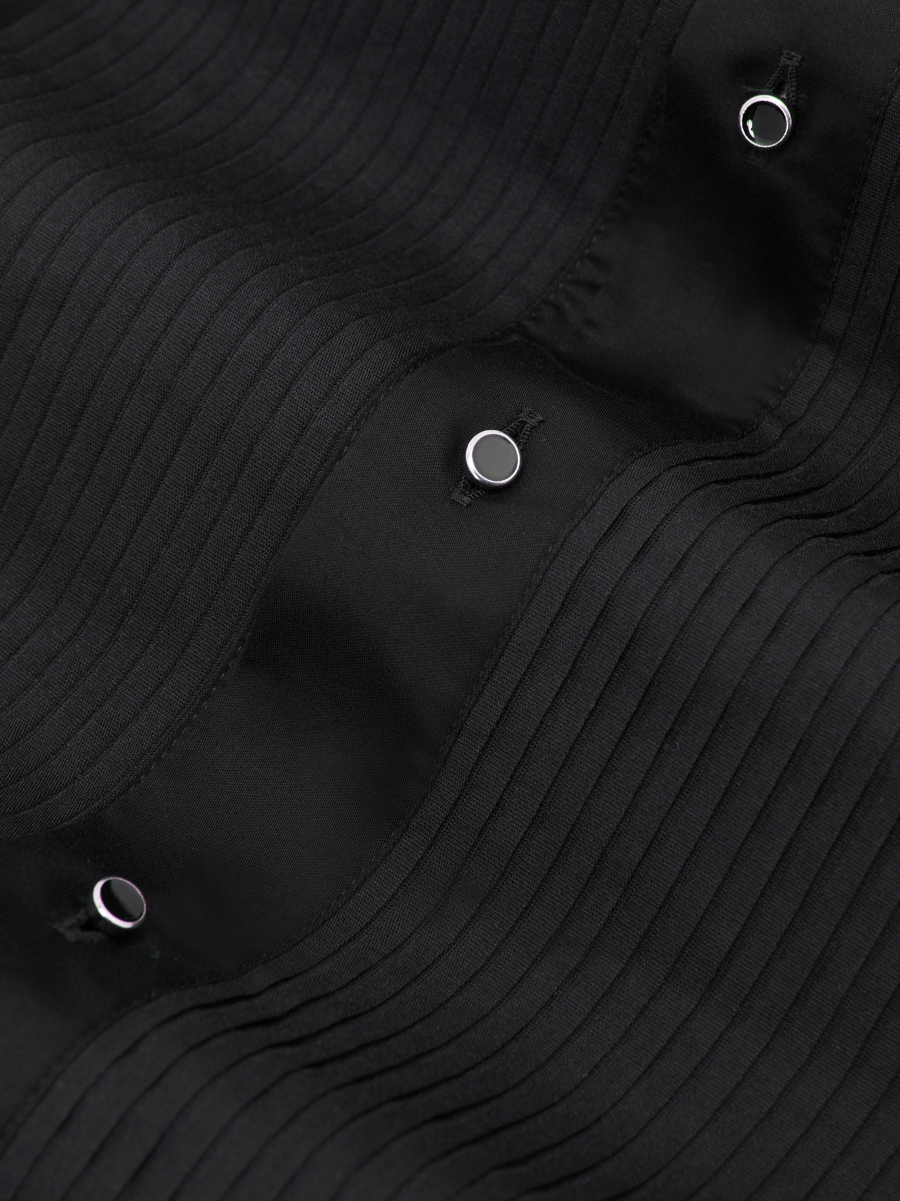 Slim Fit Cotton Dinner Shirt in Black