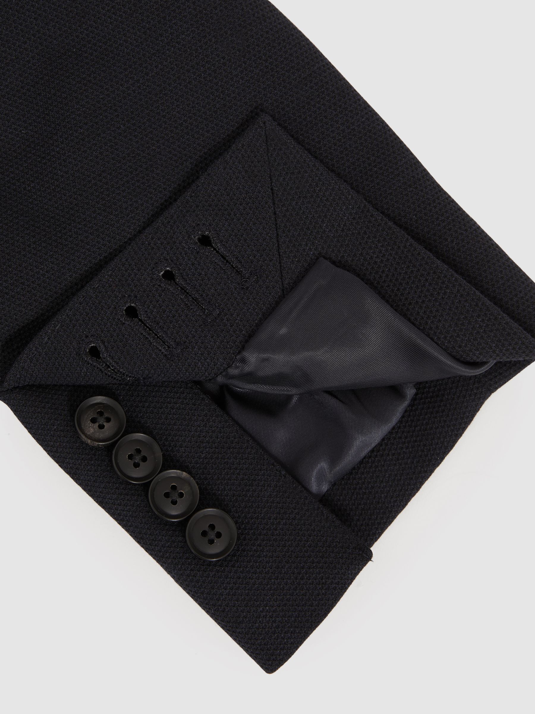 Slim-Fit Single-Breasted Jersey Suit Blazer in Navy