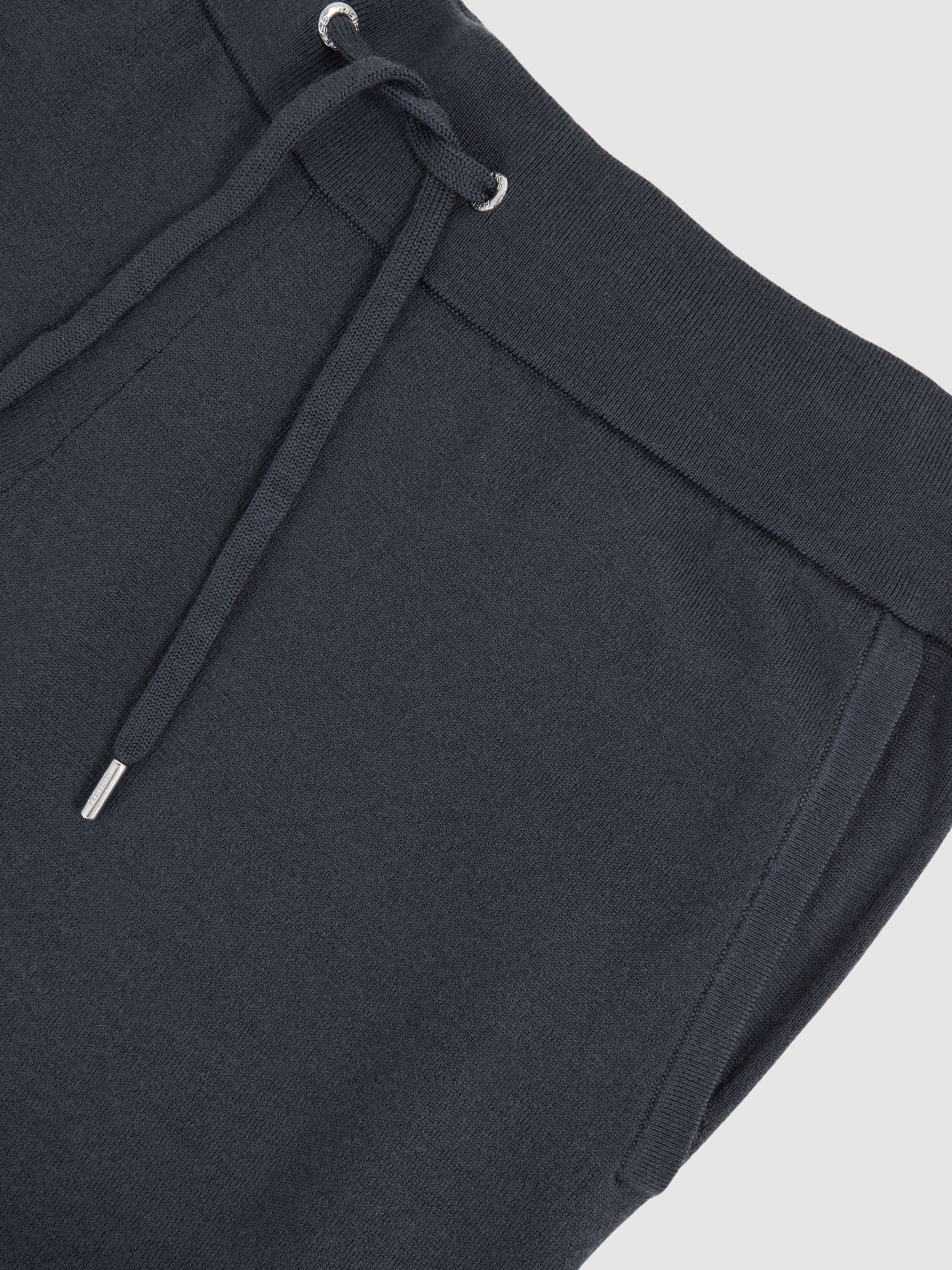 Merino Wool-Blend Cuffed Joggers in Midnight Navy