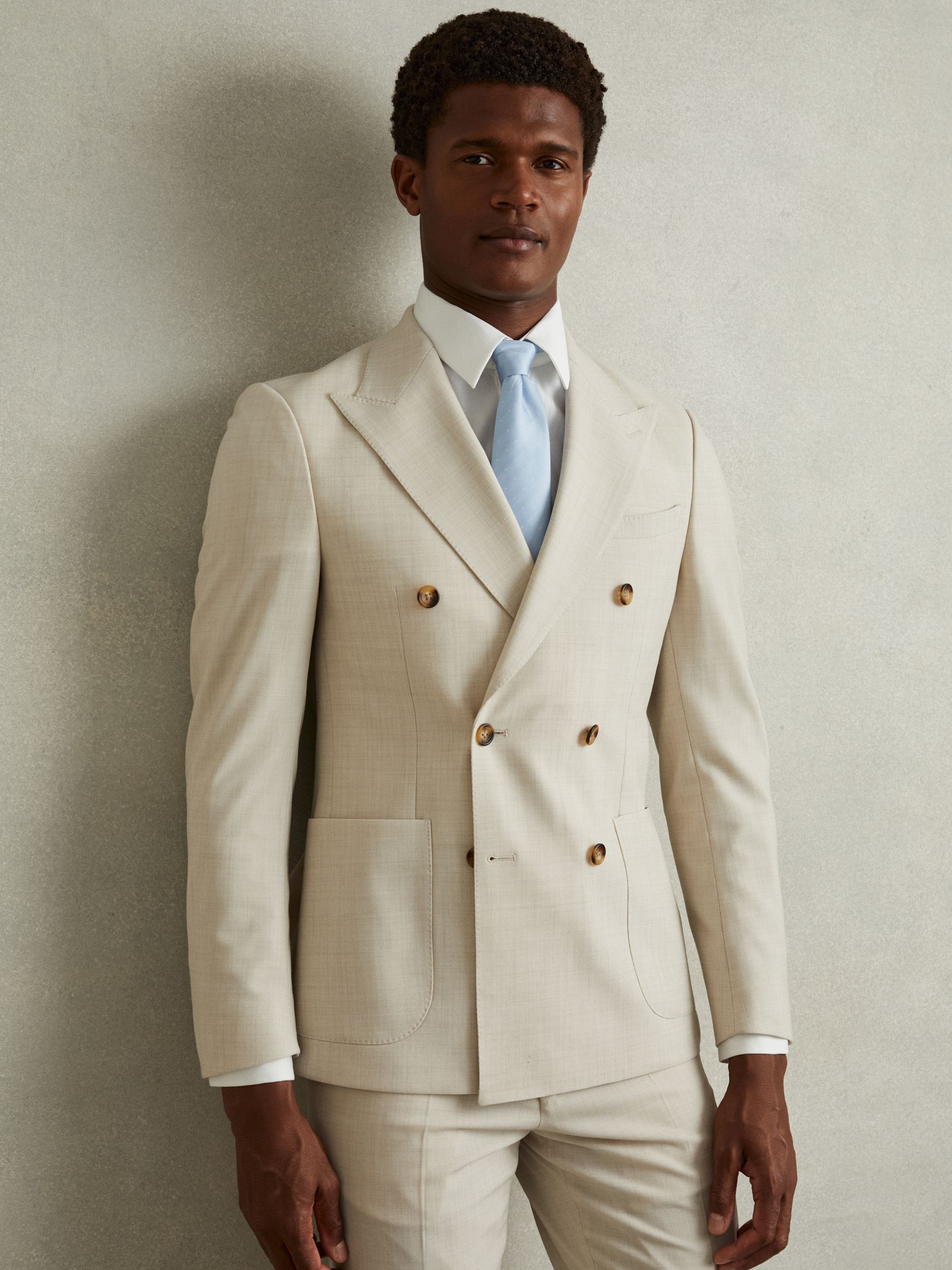 Polka Dot Silk Tie in Light Blue