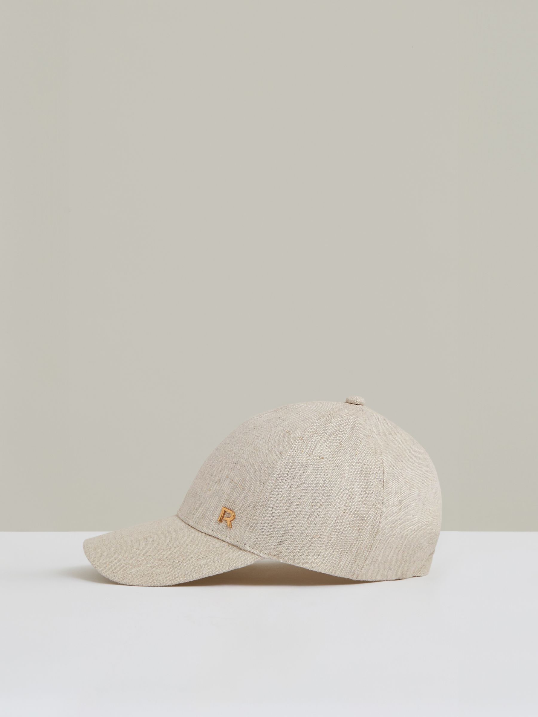 Linen Logo Baseball Cap in Neutral