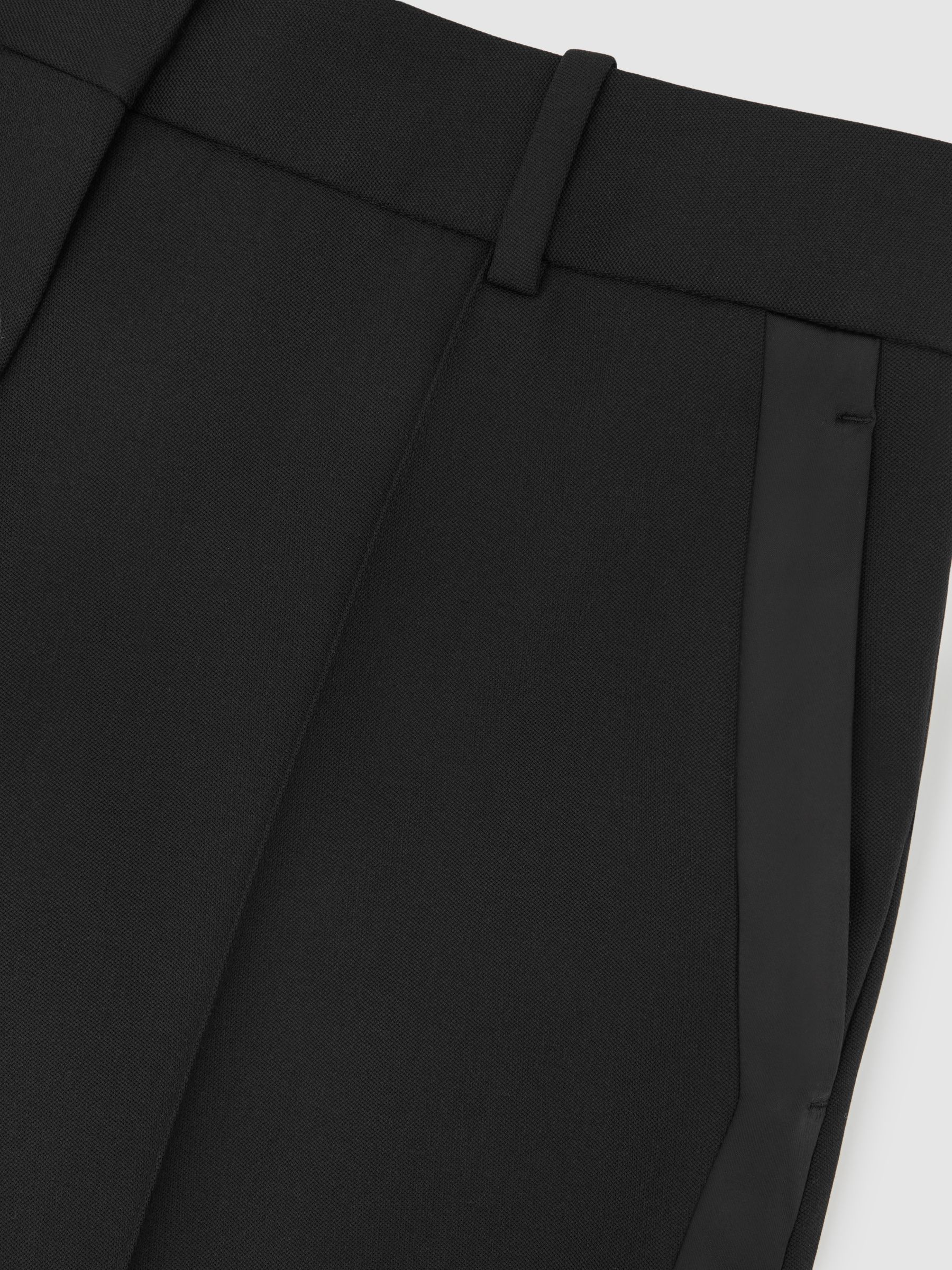 Atelier Wide-Leg Tuxedo Trousers in Black