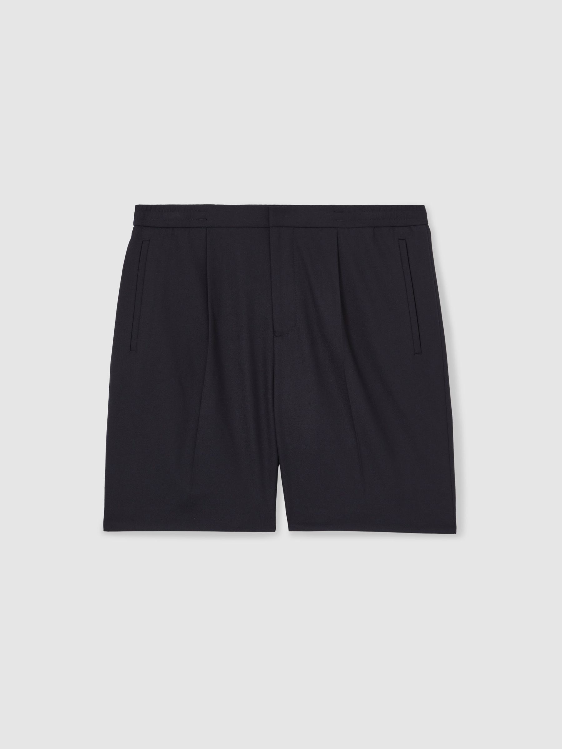 Relaxed Drawstring Shorts in Navy