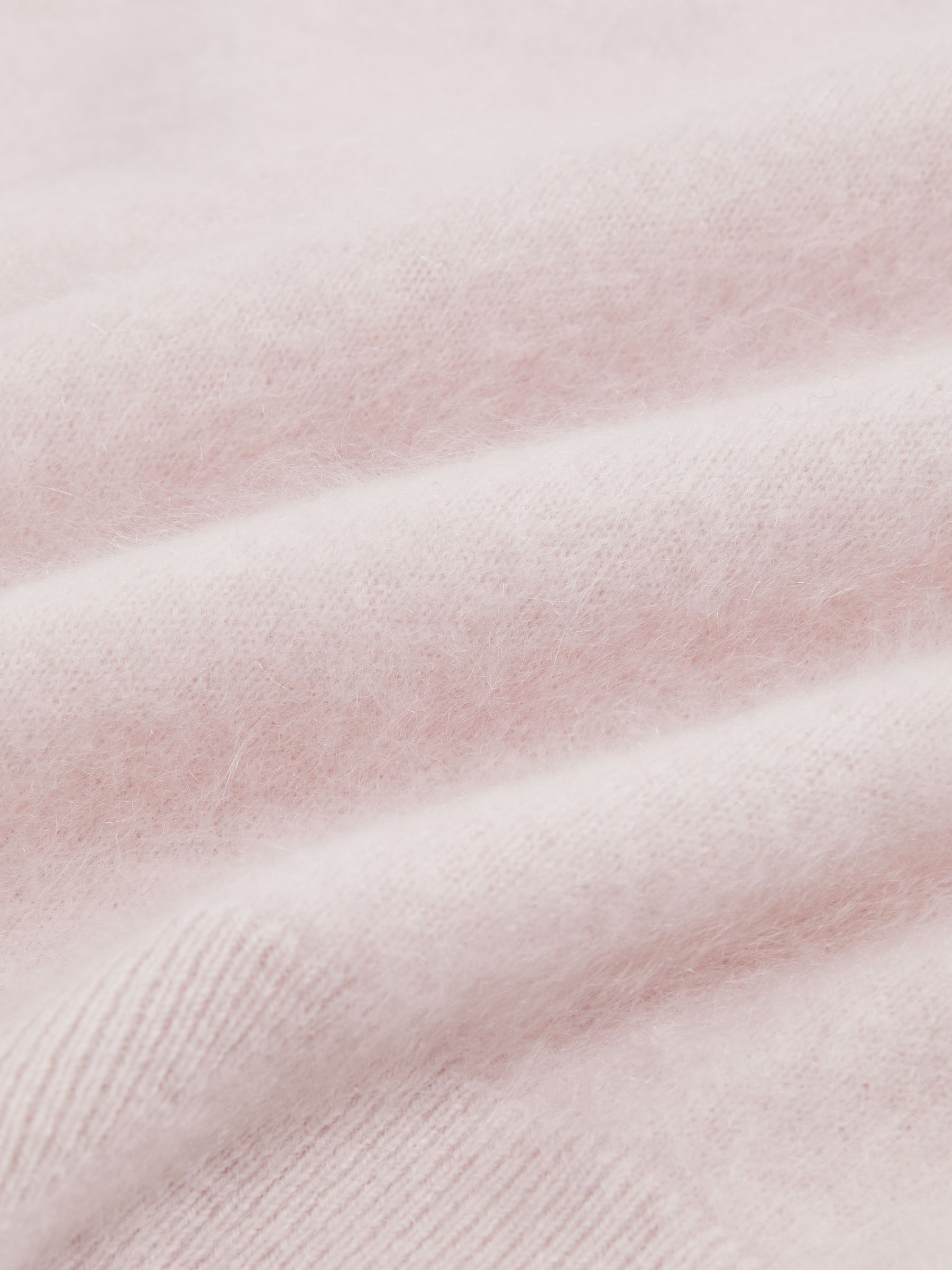 Brushed Cashmere Crew Neck Jumper in Pink