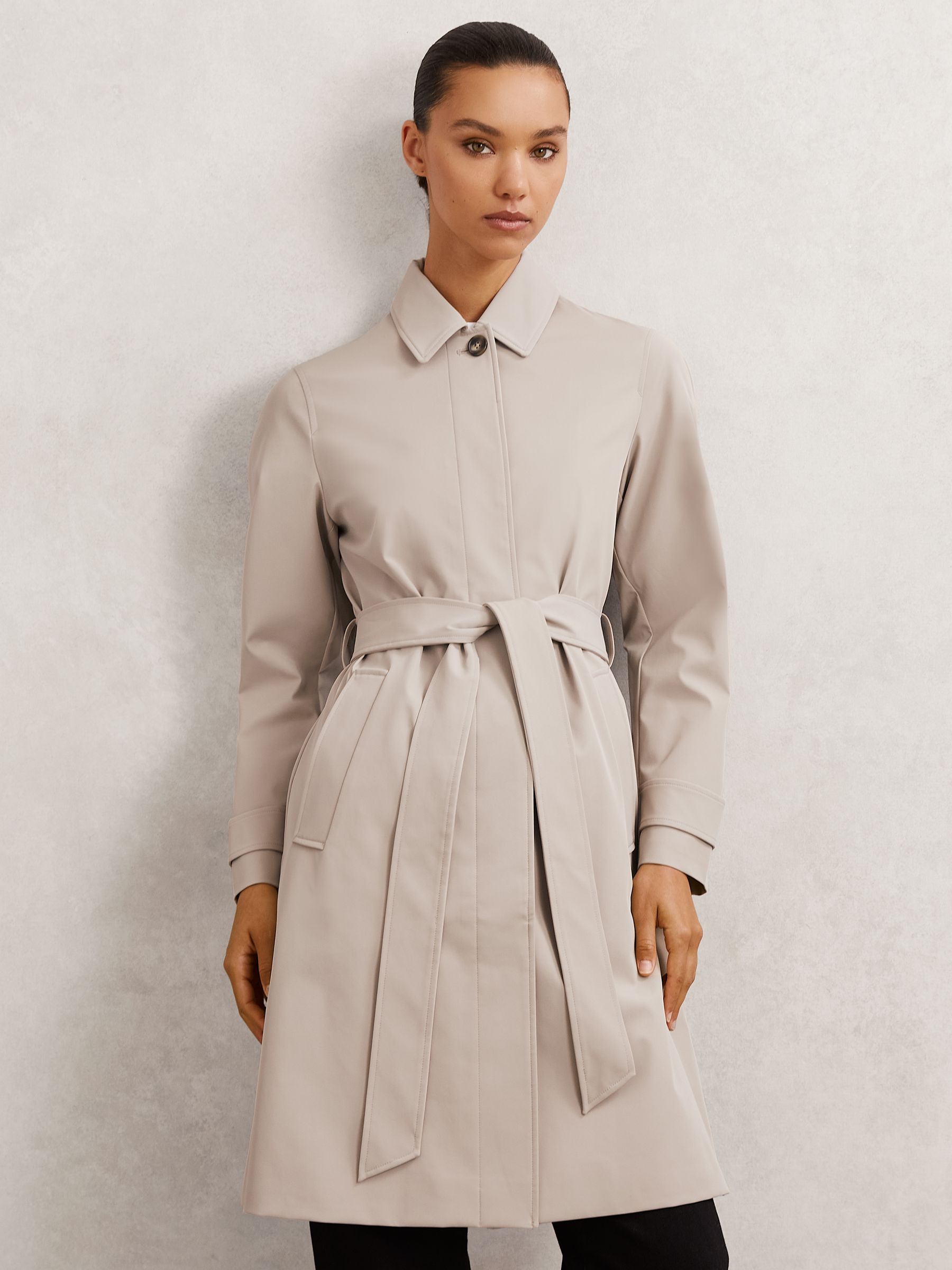 Petite Removable-Gilet Hybrid Overcoat in Neutral