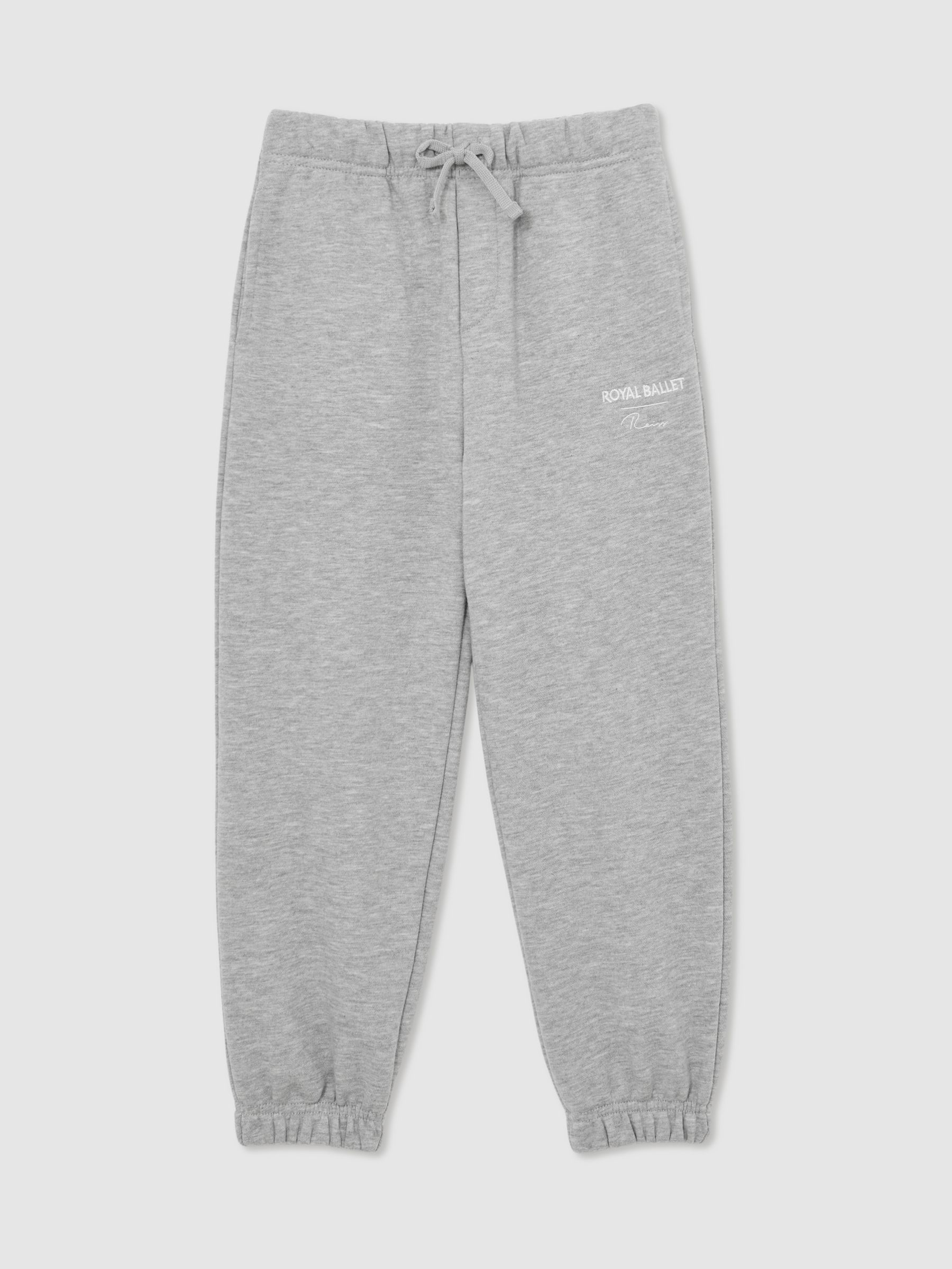 9-13 yrs Reiss | Royal Ballet Cuffed Unisex Fit Joggers in Grey Melange