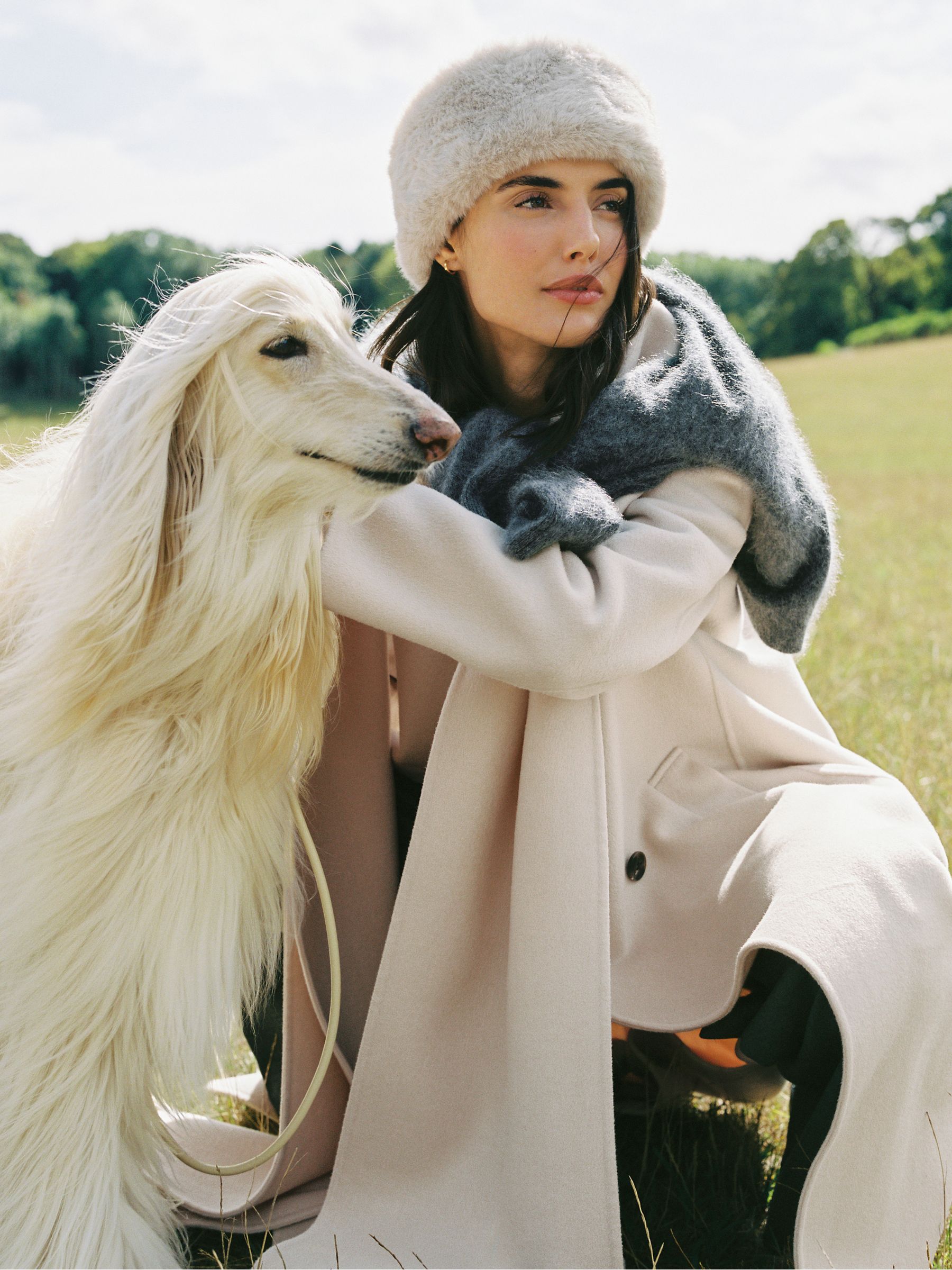 Faux Fur Hat in Chocolate