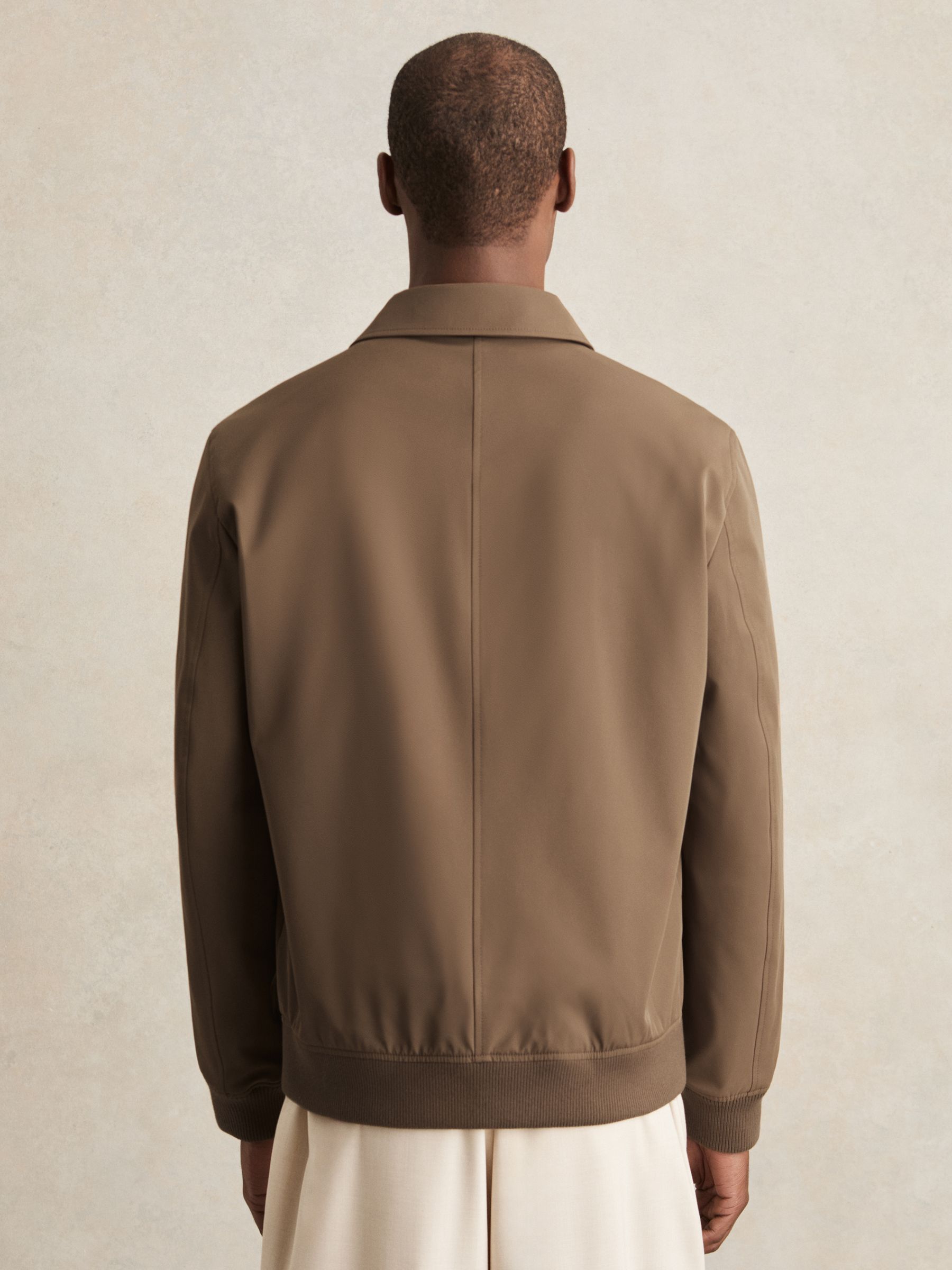 Technical Button Through Jacket in Chestnut Brown