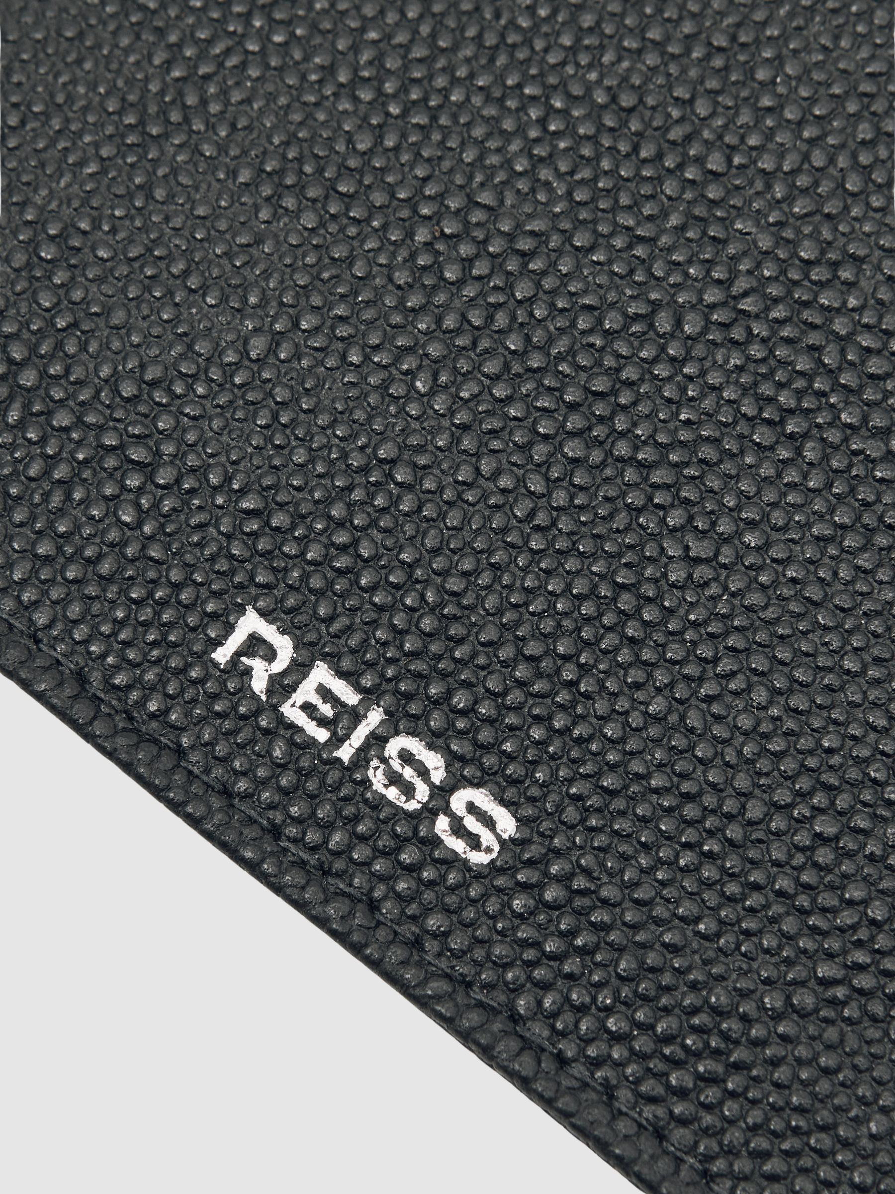 Micro-Grain Leather Card Holder in Black