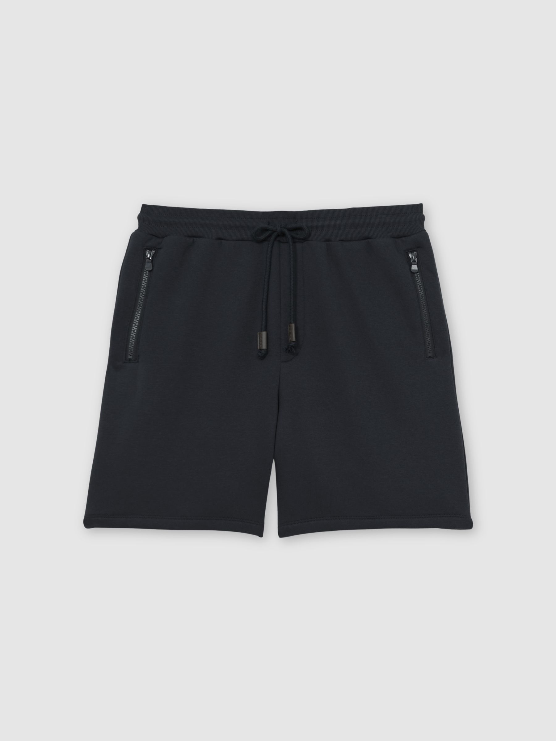 Cotton-Blend Drawstring Shorts in Navy