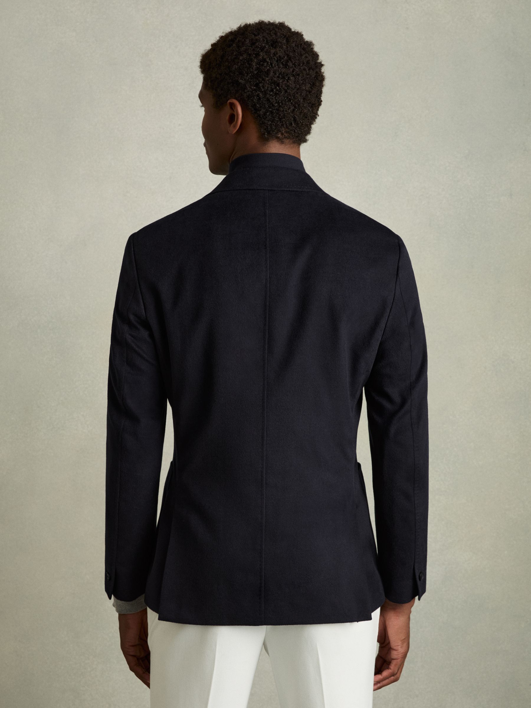 Single-Breasted Blazer With Gilet Insert Tailored-Fit in Navy