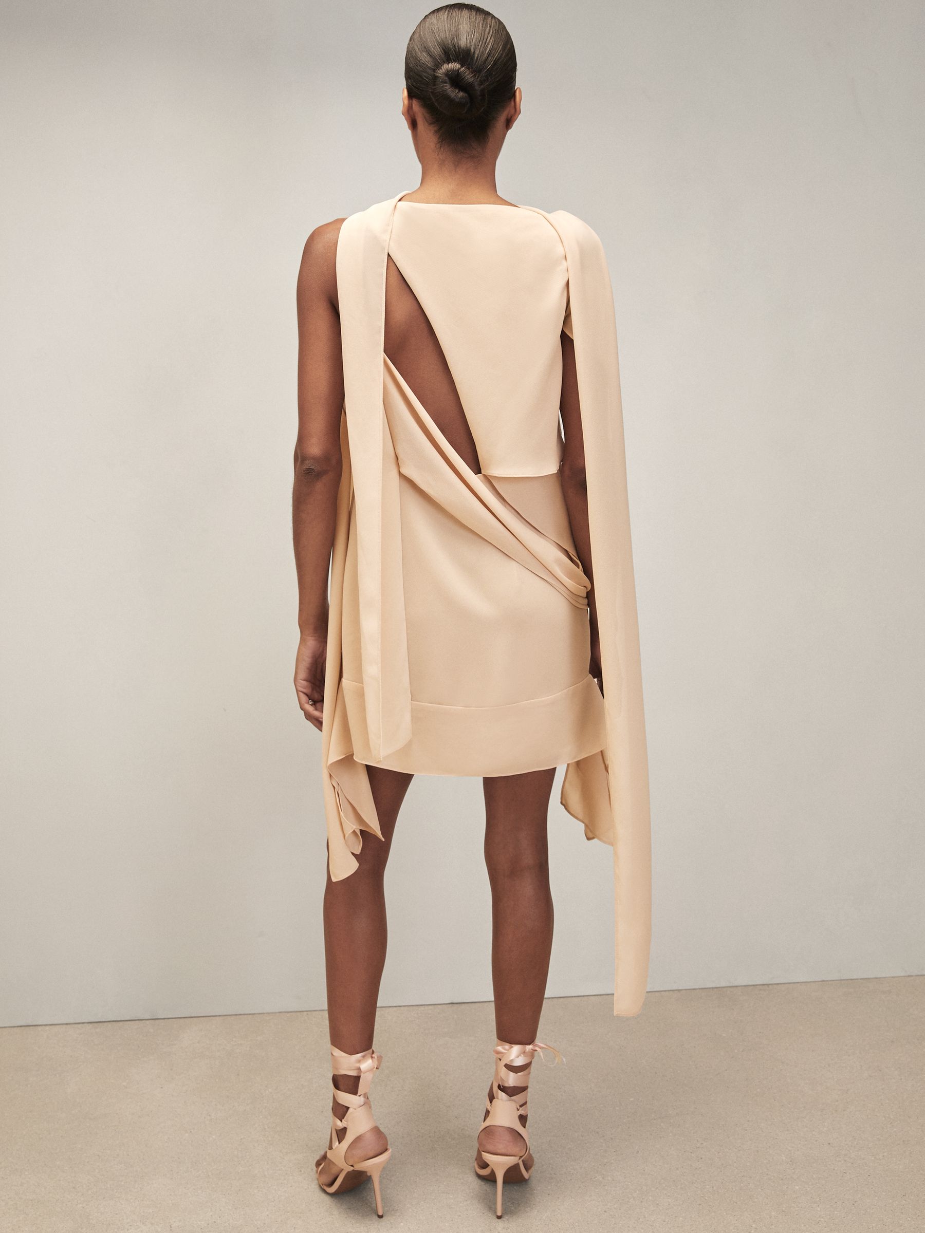 Reiss | Royal Ballet Panel Shift Dress in Pale Pink