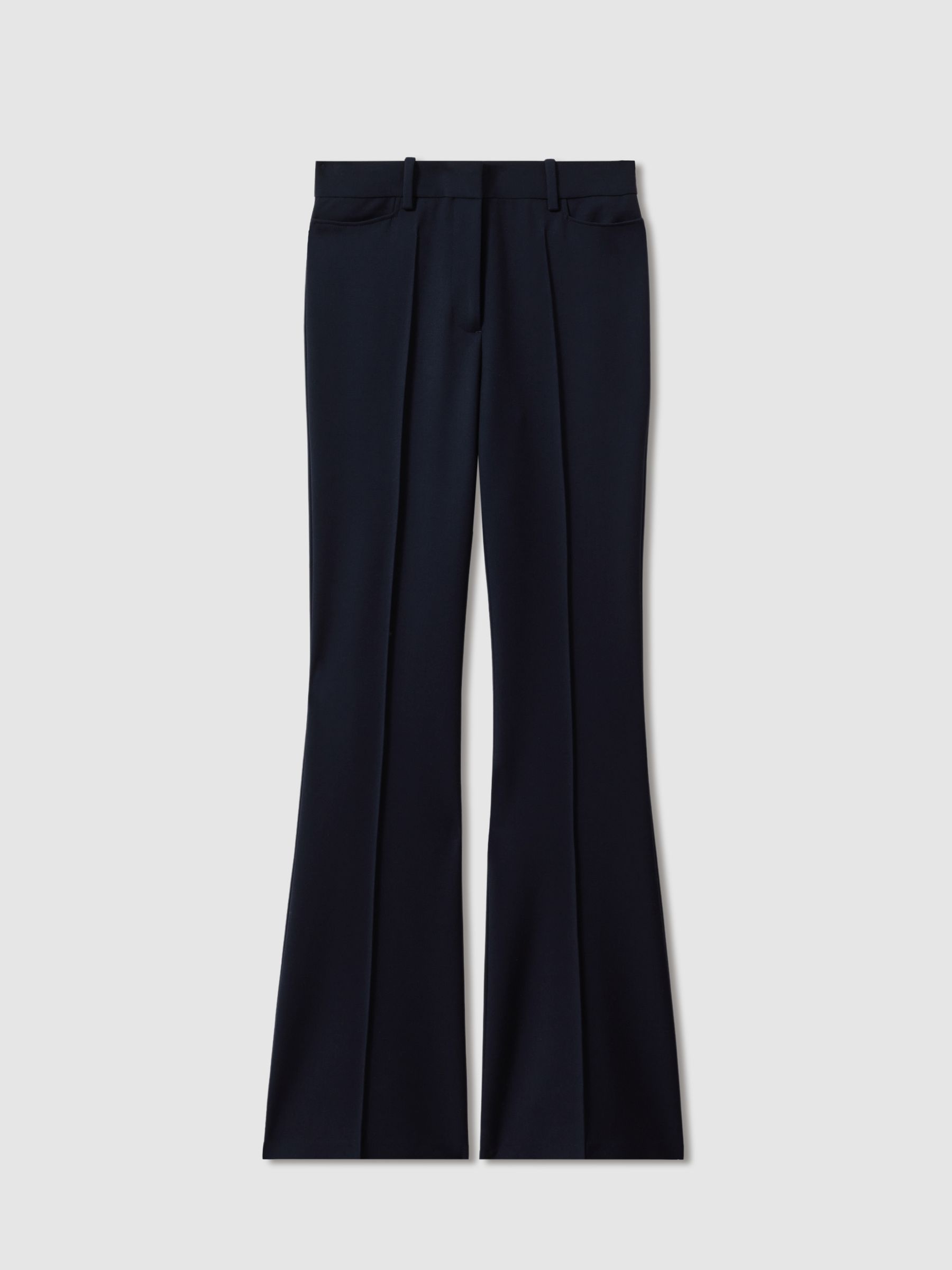 Petite Flared Suit Trousers in Navy
