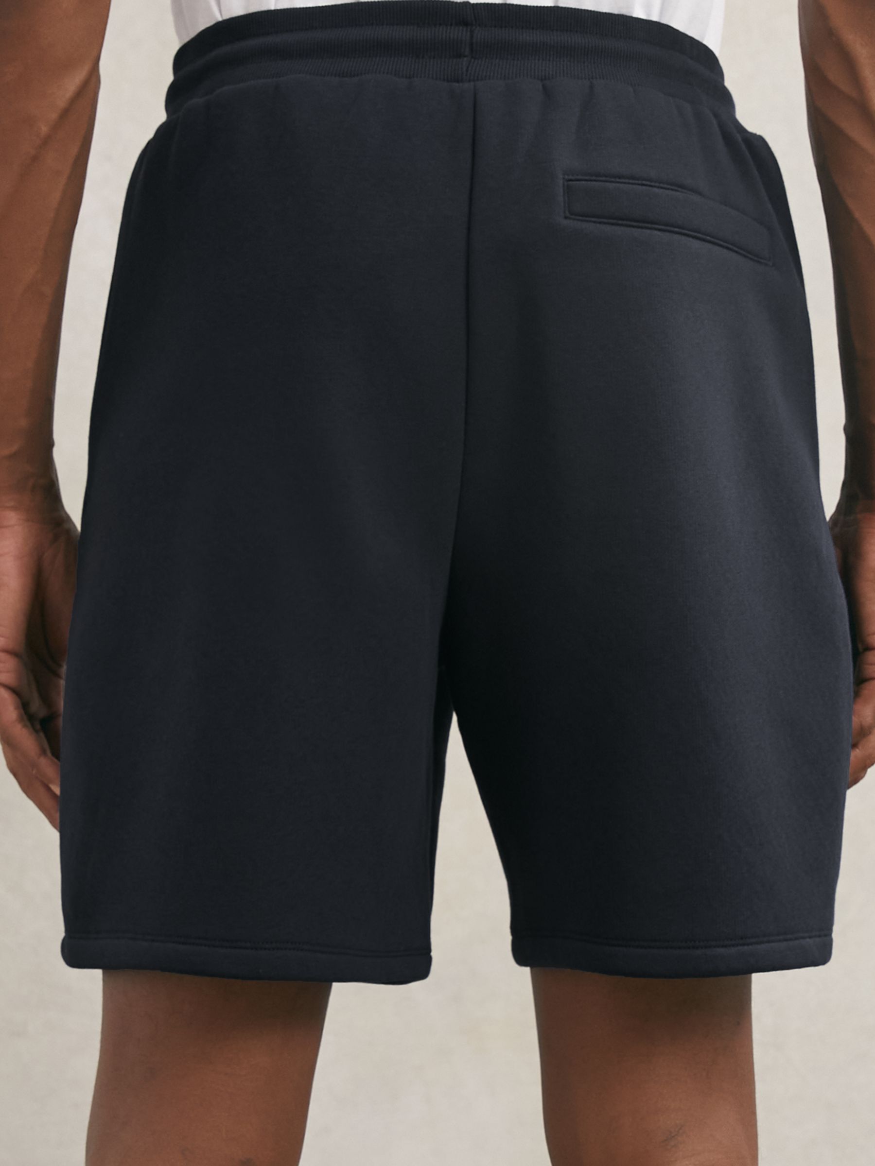 Cotton-Blend Drawstring Shorts in Navy