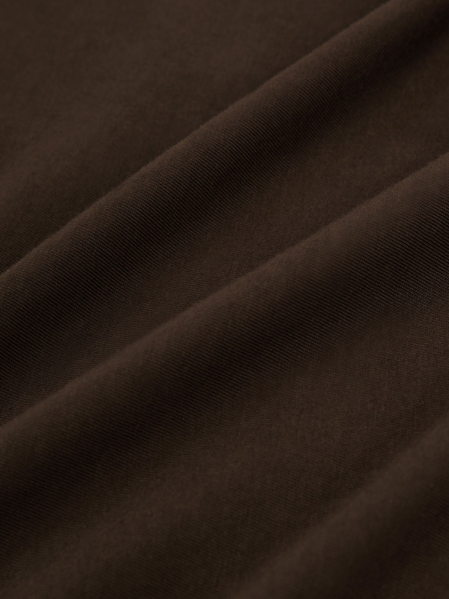 Cotton Crew Neck T-Shirt in Coco Brown