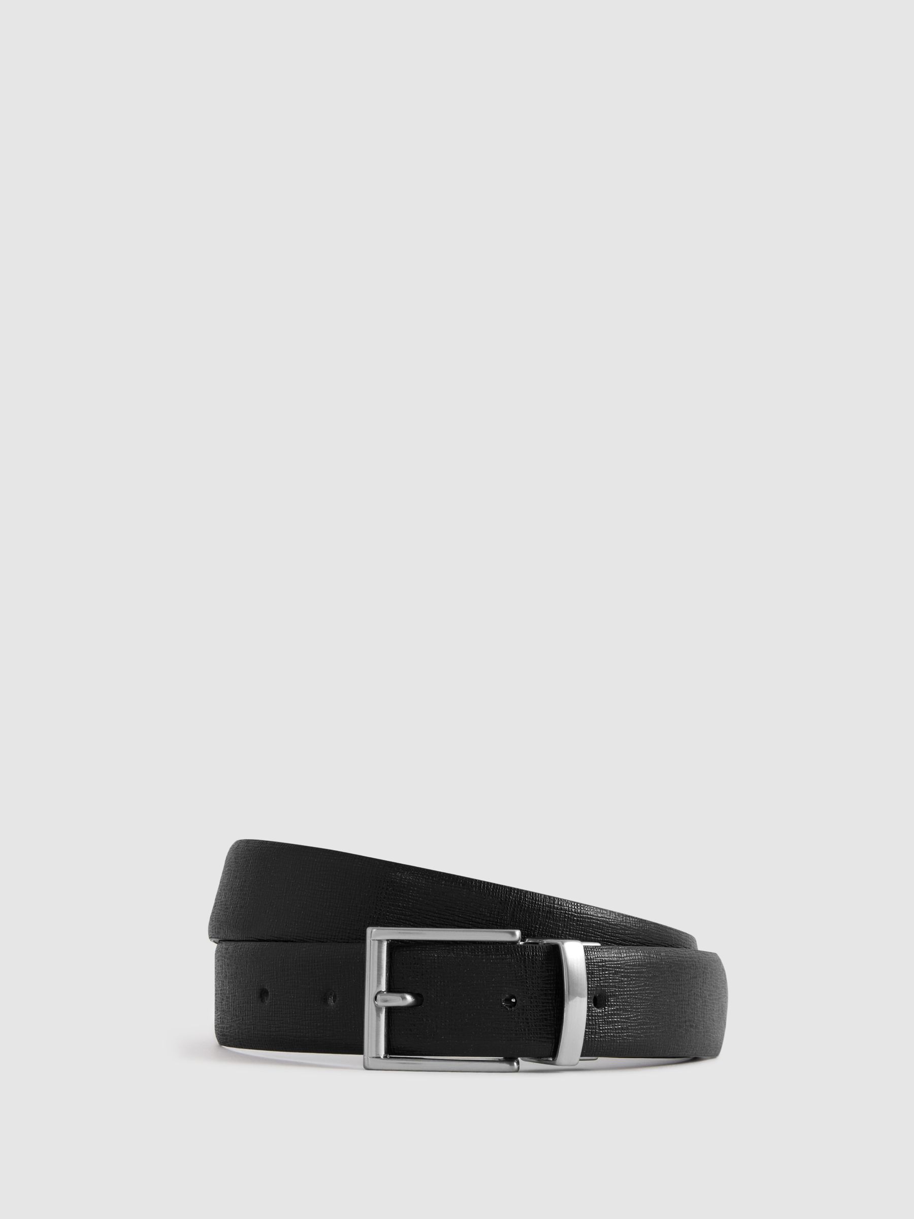 Reversible Leather Belt in Black/Brown