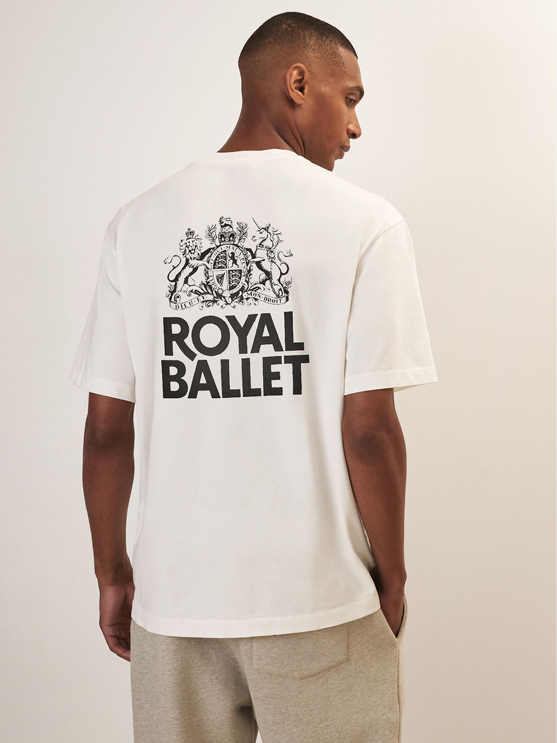 Reiss | Royal Ballet Logo Unisex Fit T-Shirt in White