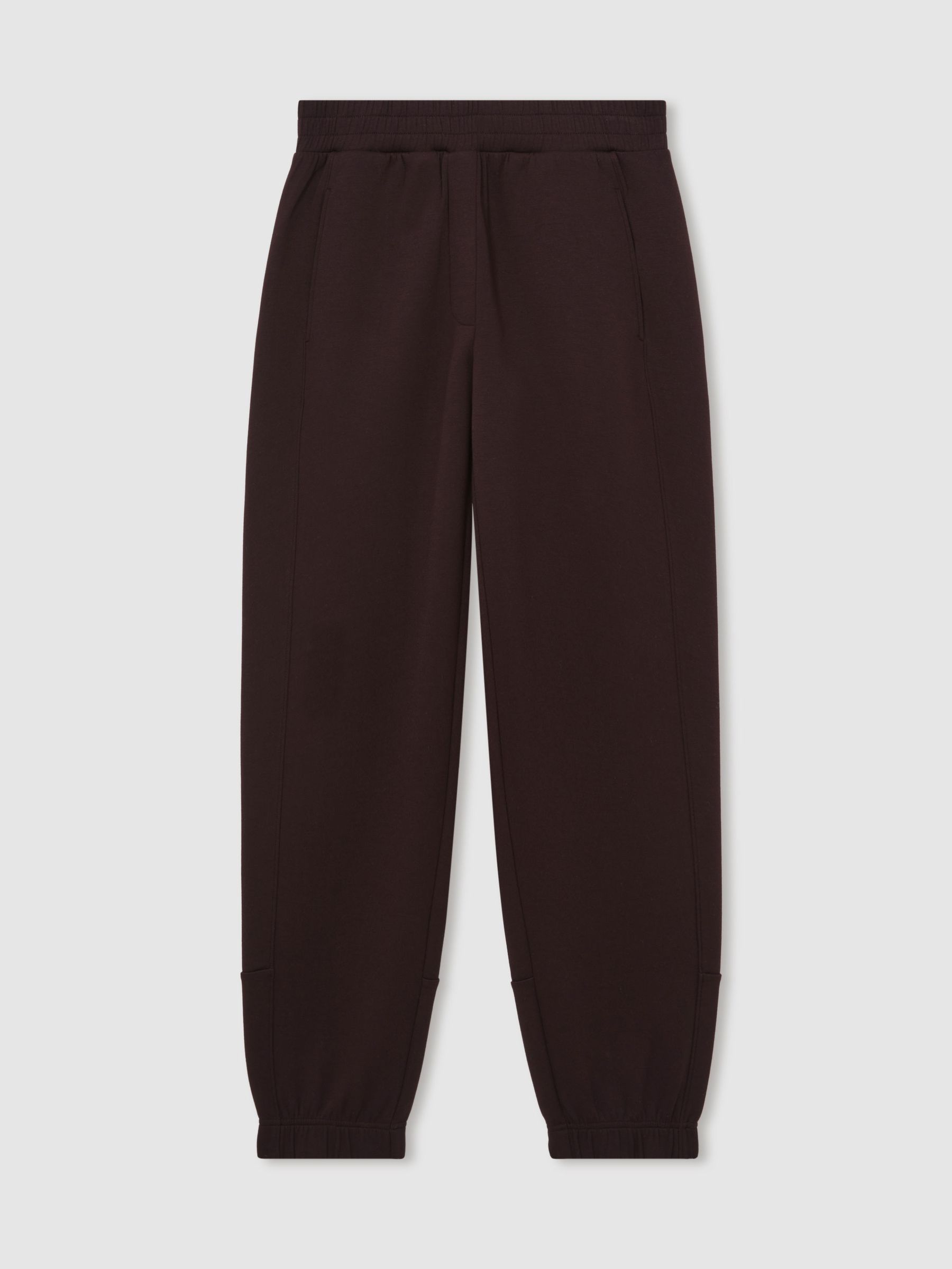 Interlock Tapered Joggers in Plum