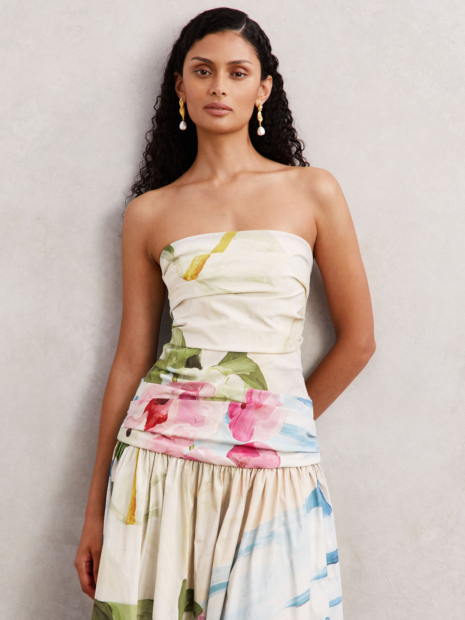 Acler Orange Print Nershall Maxi Dress in Orange Print