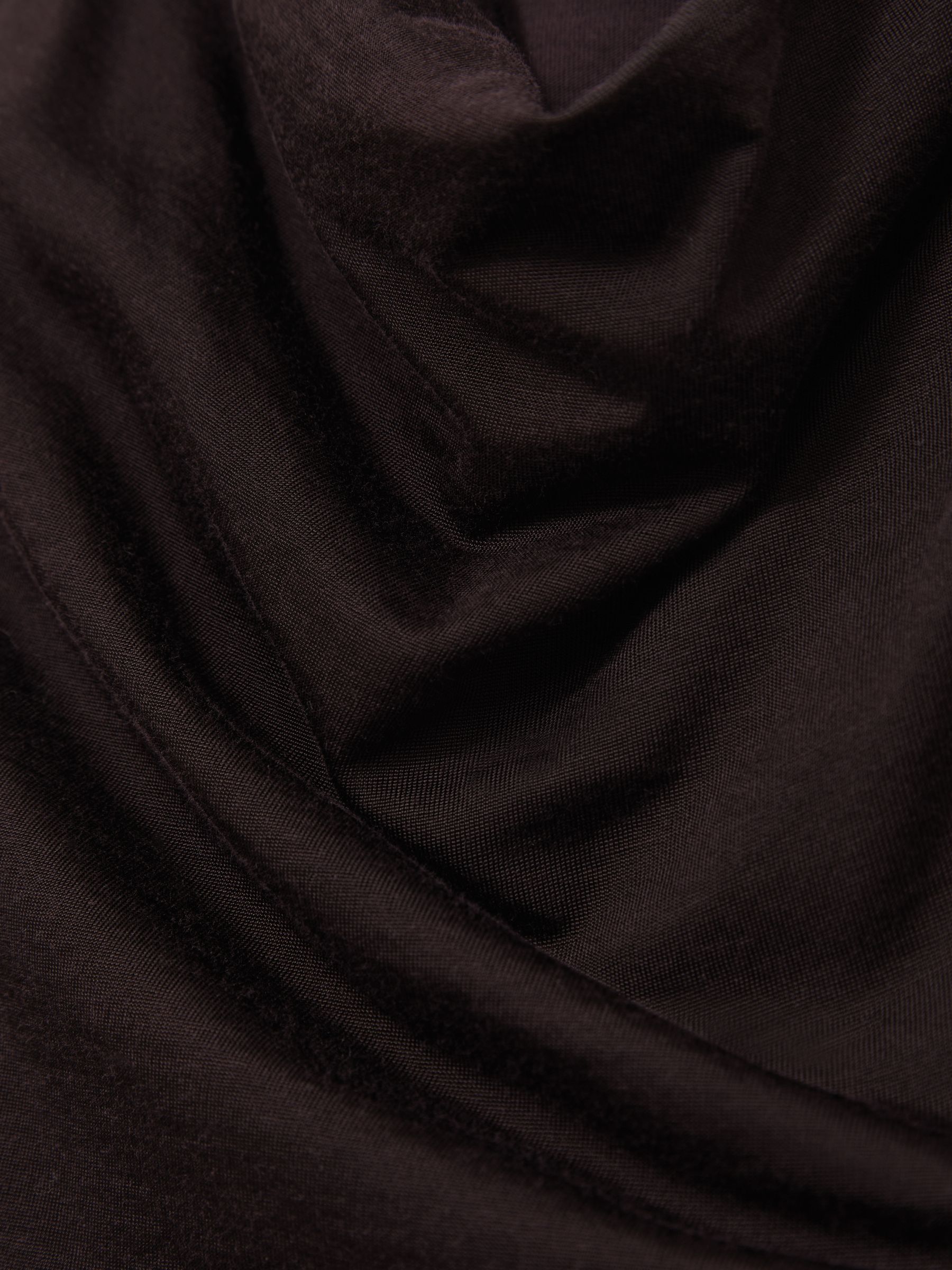 Cotton-Blend Cowl-Neck Sleeveless Top in Plum Purple