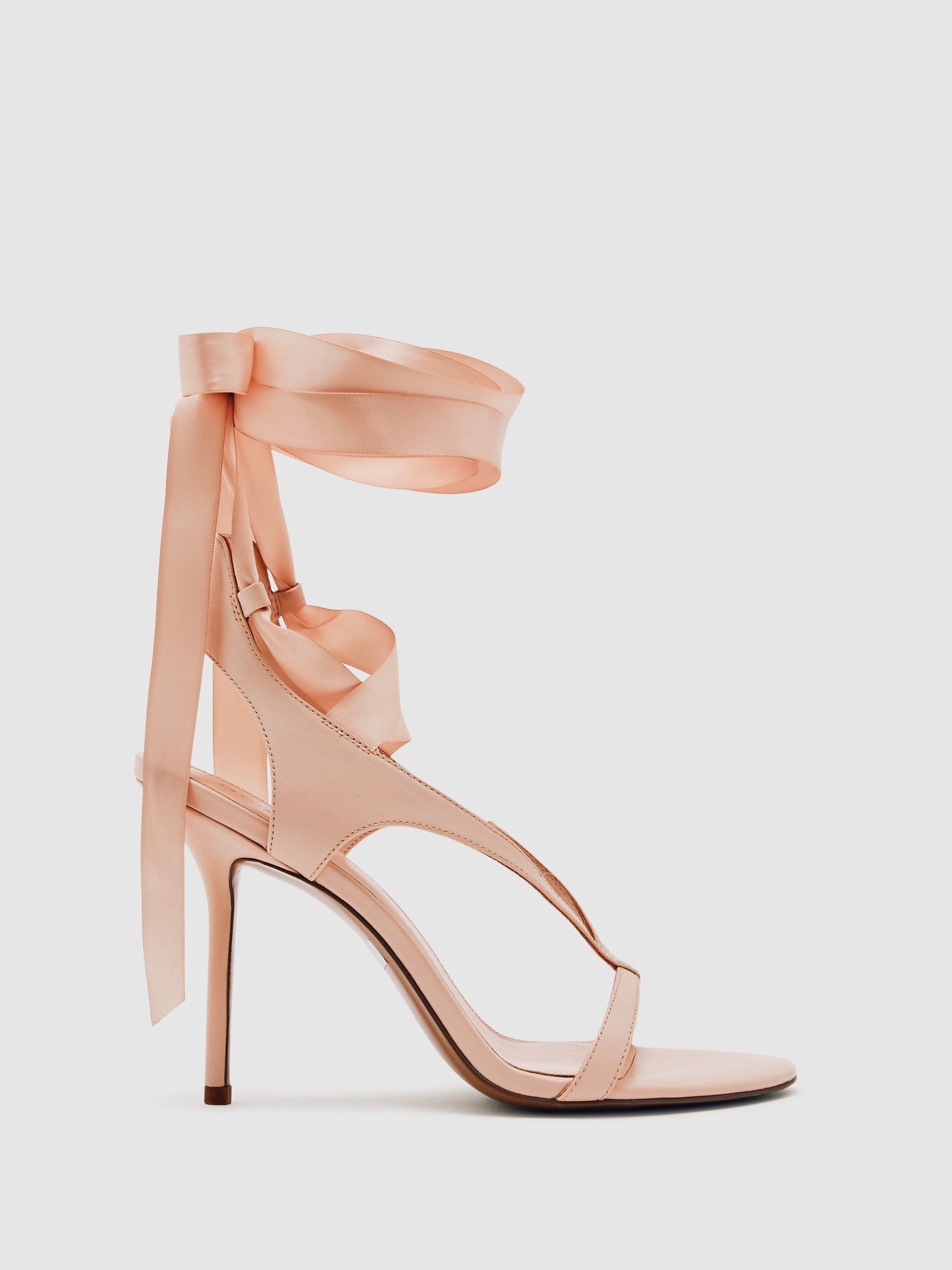 Reiss | Royal Ballet Ribbon Sandals in Pink