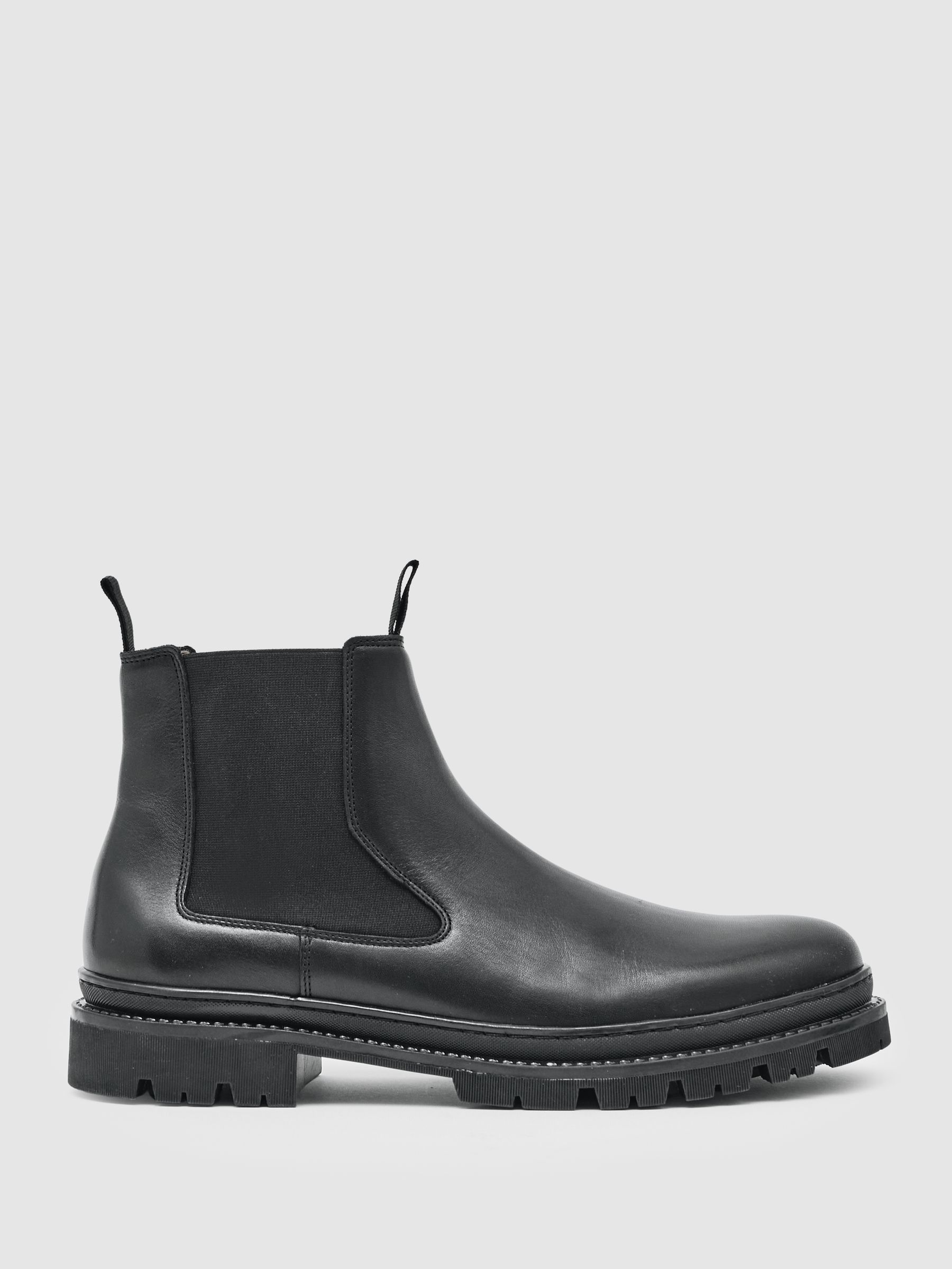 Leather Chelsea Boots in Dark Brown