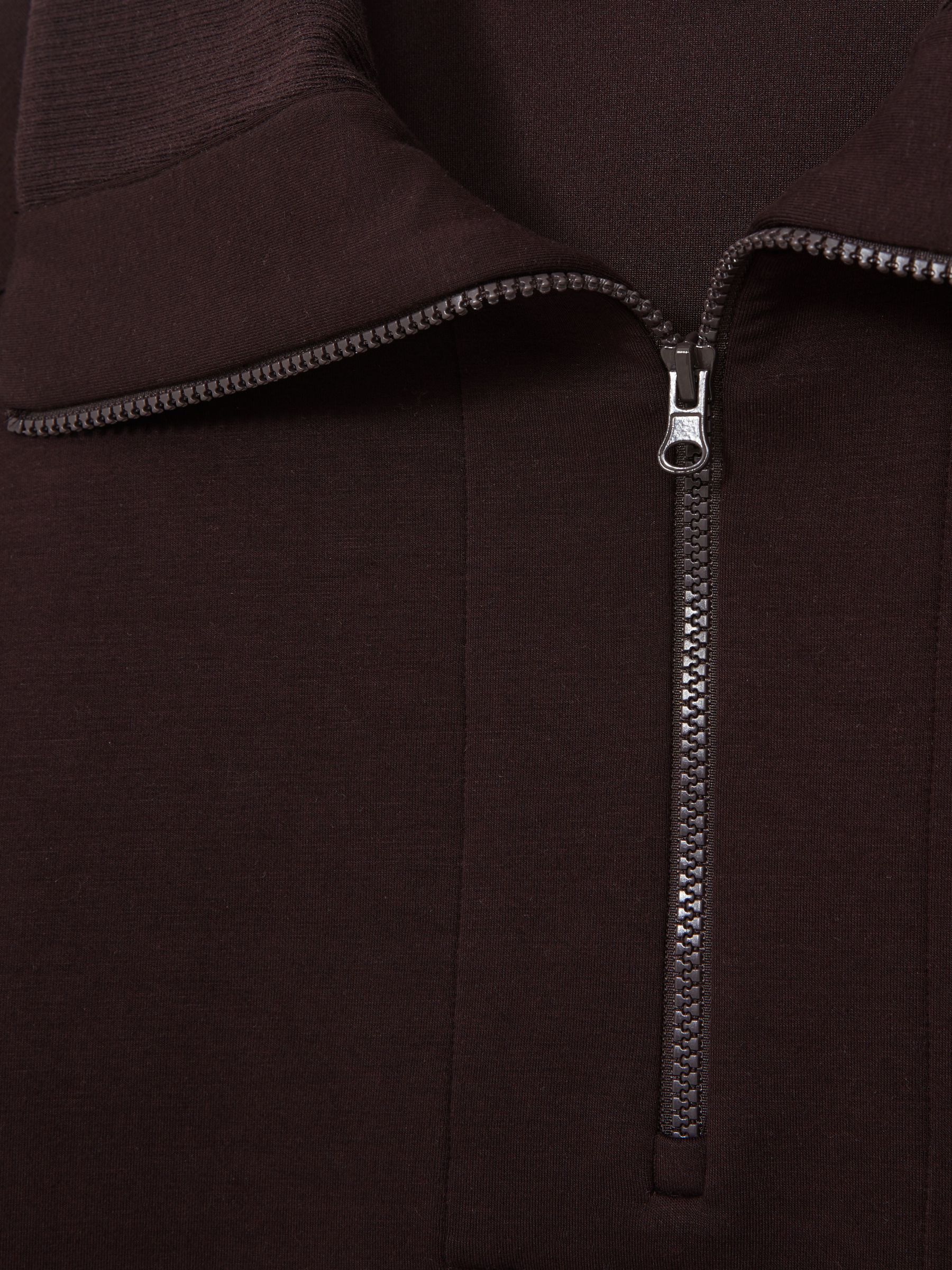 Interlock Half-Zip Drawcord Sweatshirt in Plum