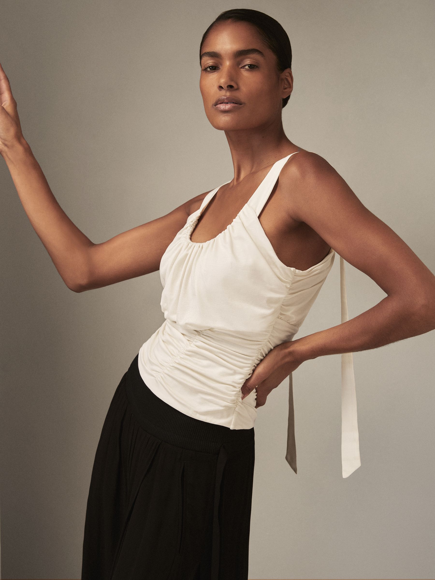 Reiss | Royal Ballet Ruched Vest in Ivory