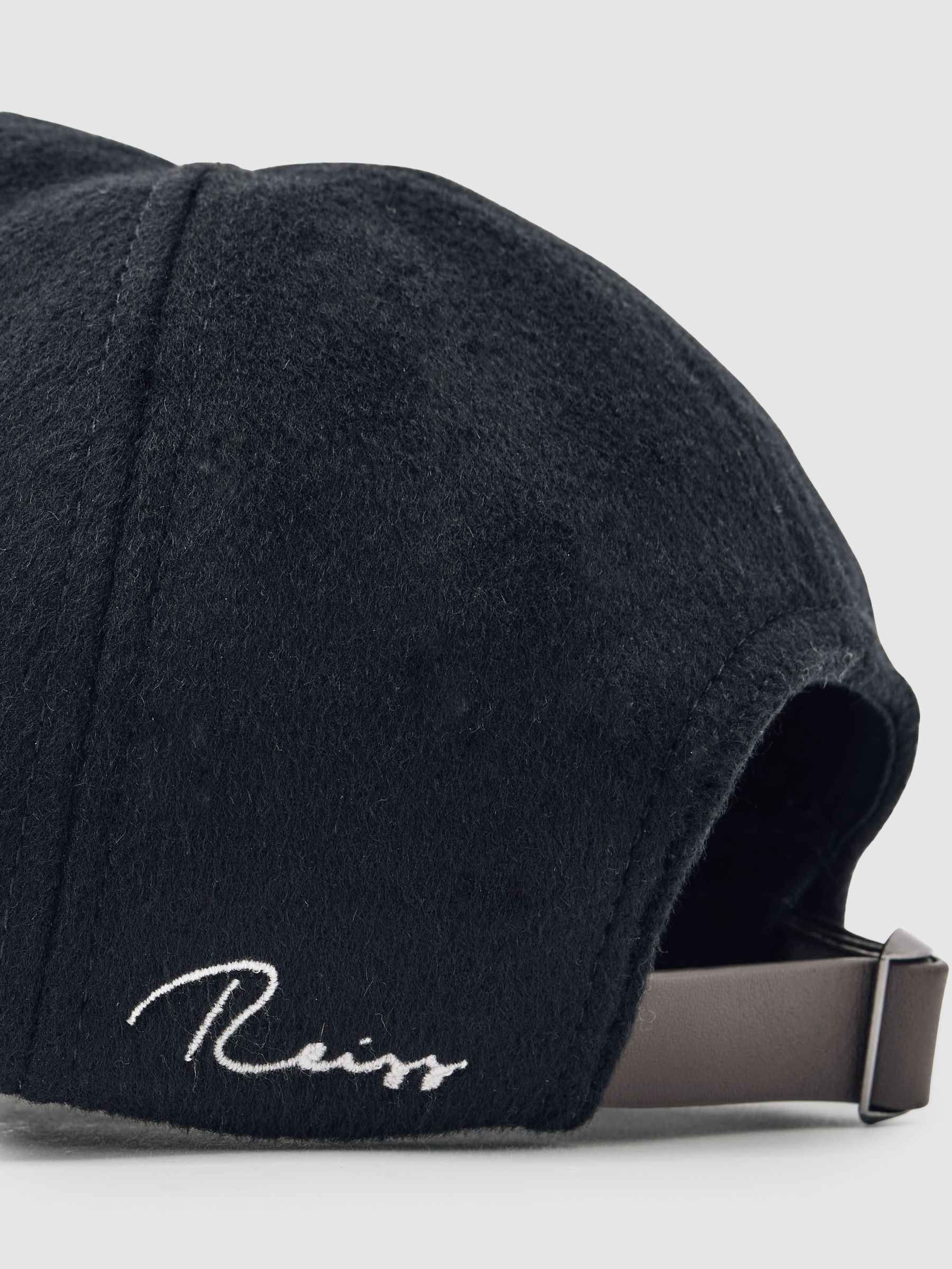 Wool-Blend Baseball Cap in Navy