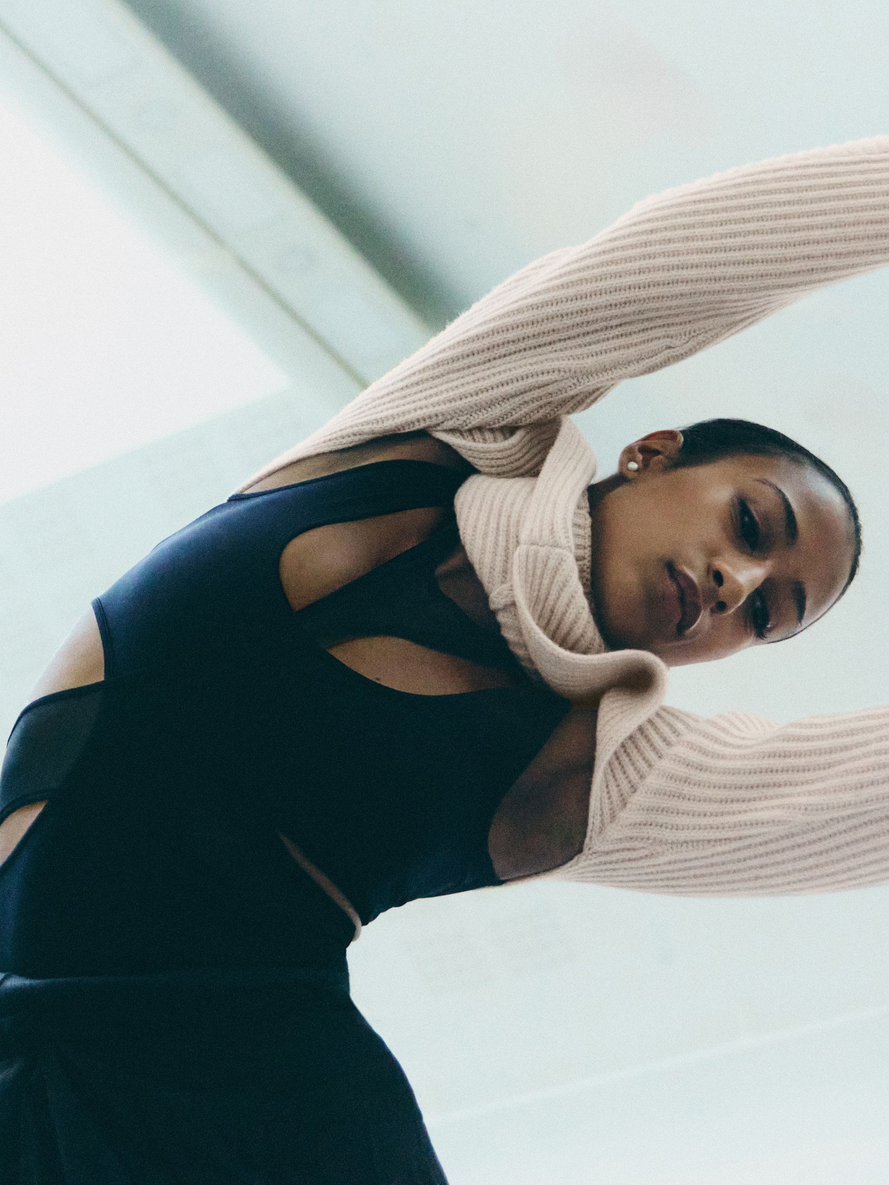 Reiss | Royal Ballet Mesh Bodysuit in Black