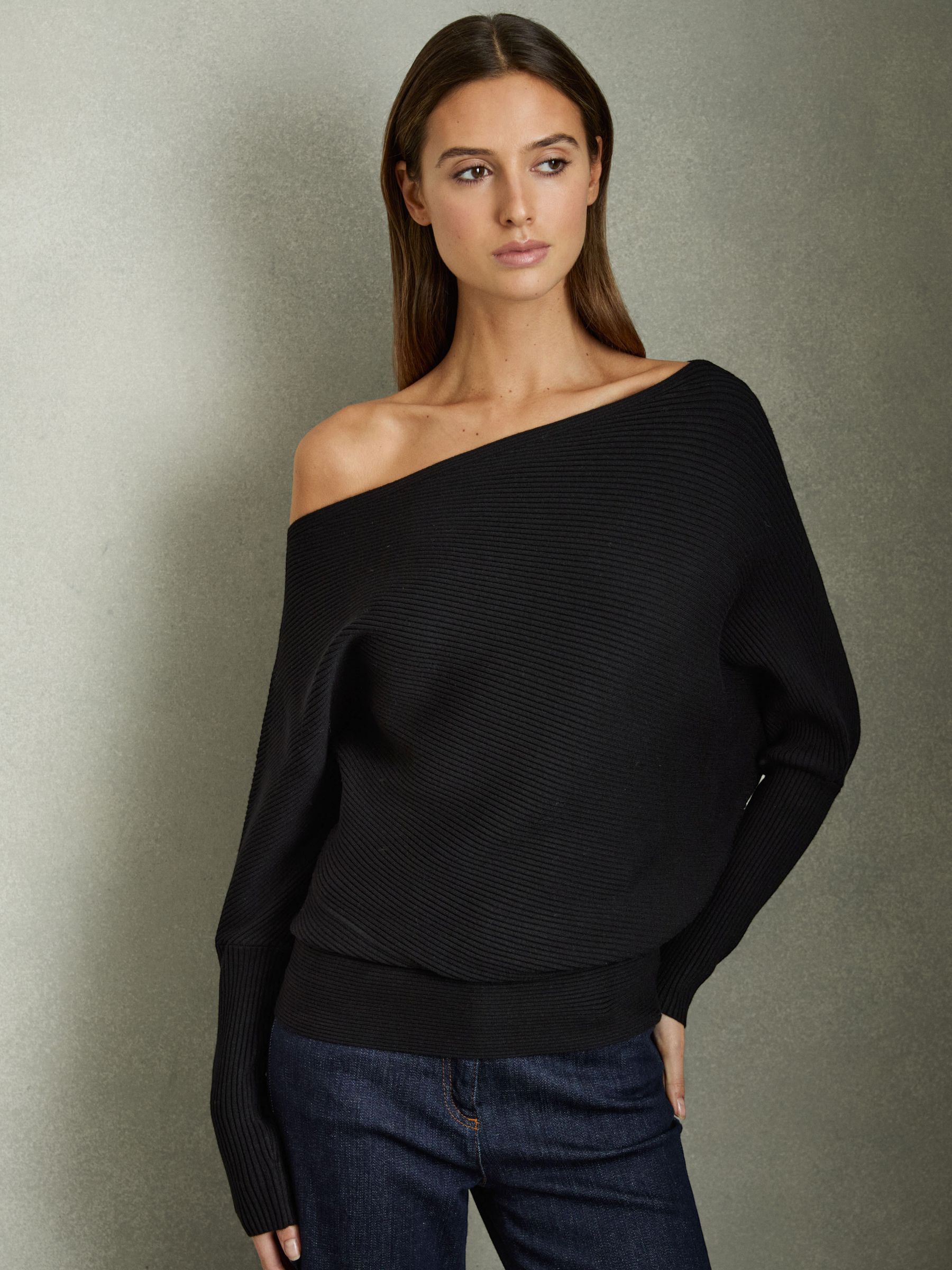 Asymmetric Draped Knitted Jumper in Oatmeal Neutral
