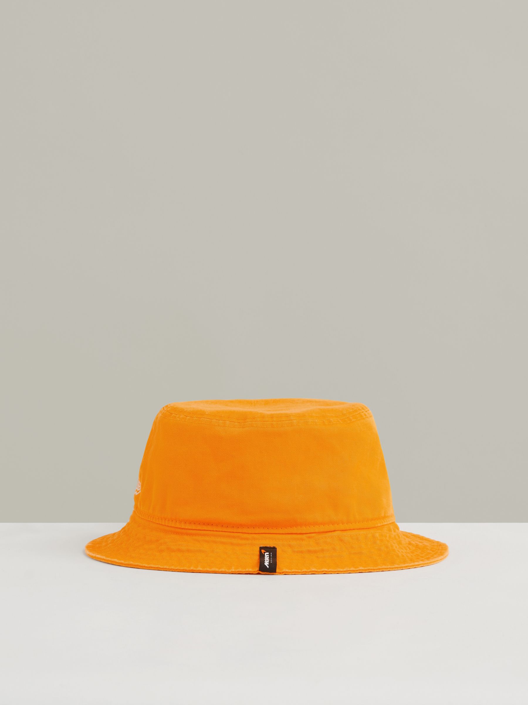 Unisex Fit McLaren Racing Cotton Bucket Hat in Papaya Orange
