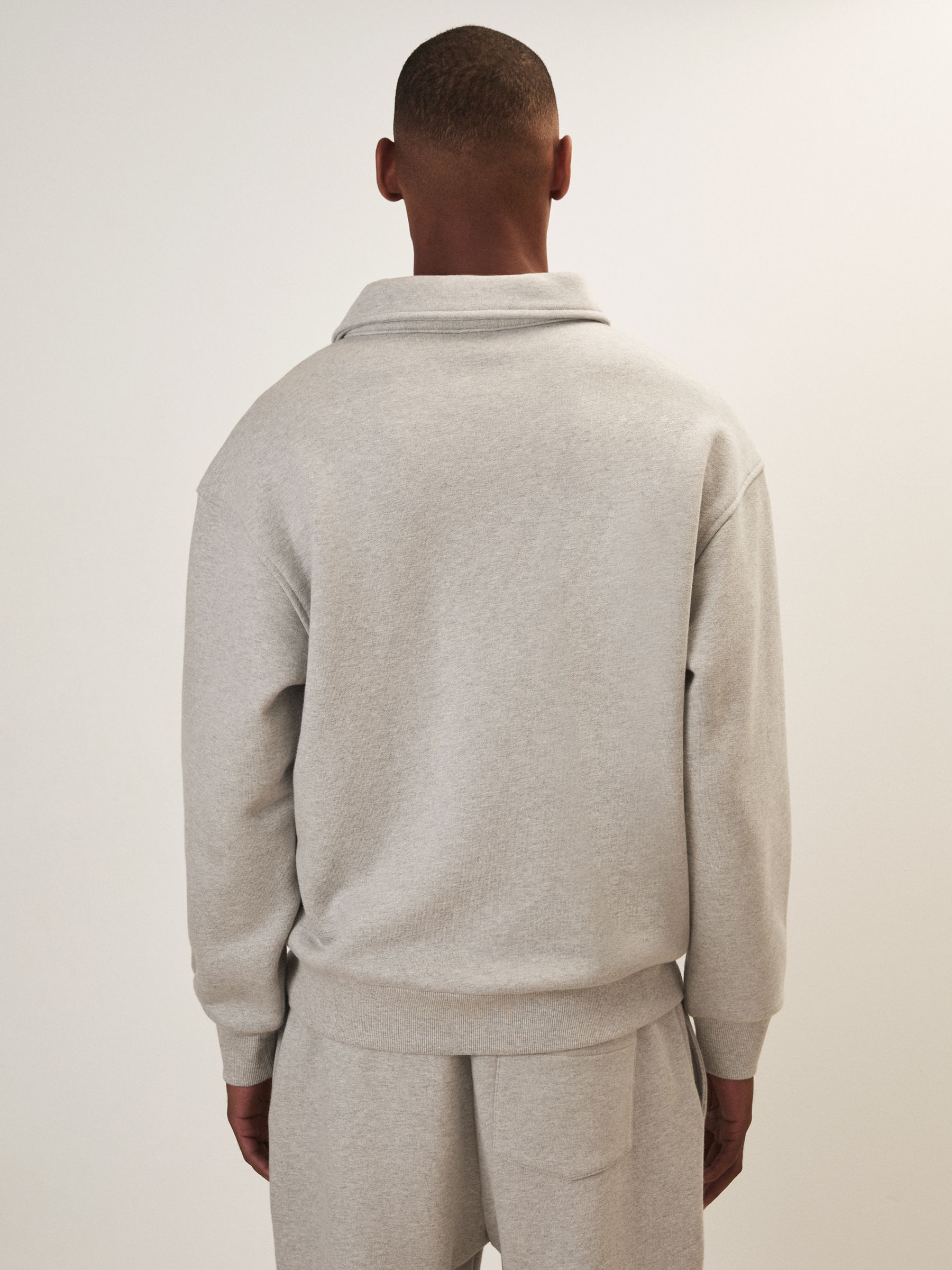 Reiss | Royal Ballet Zip Sweatshirt Unisex Fit in Grey Melange