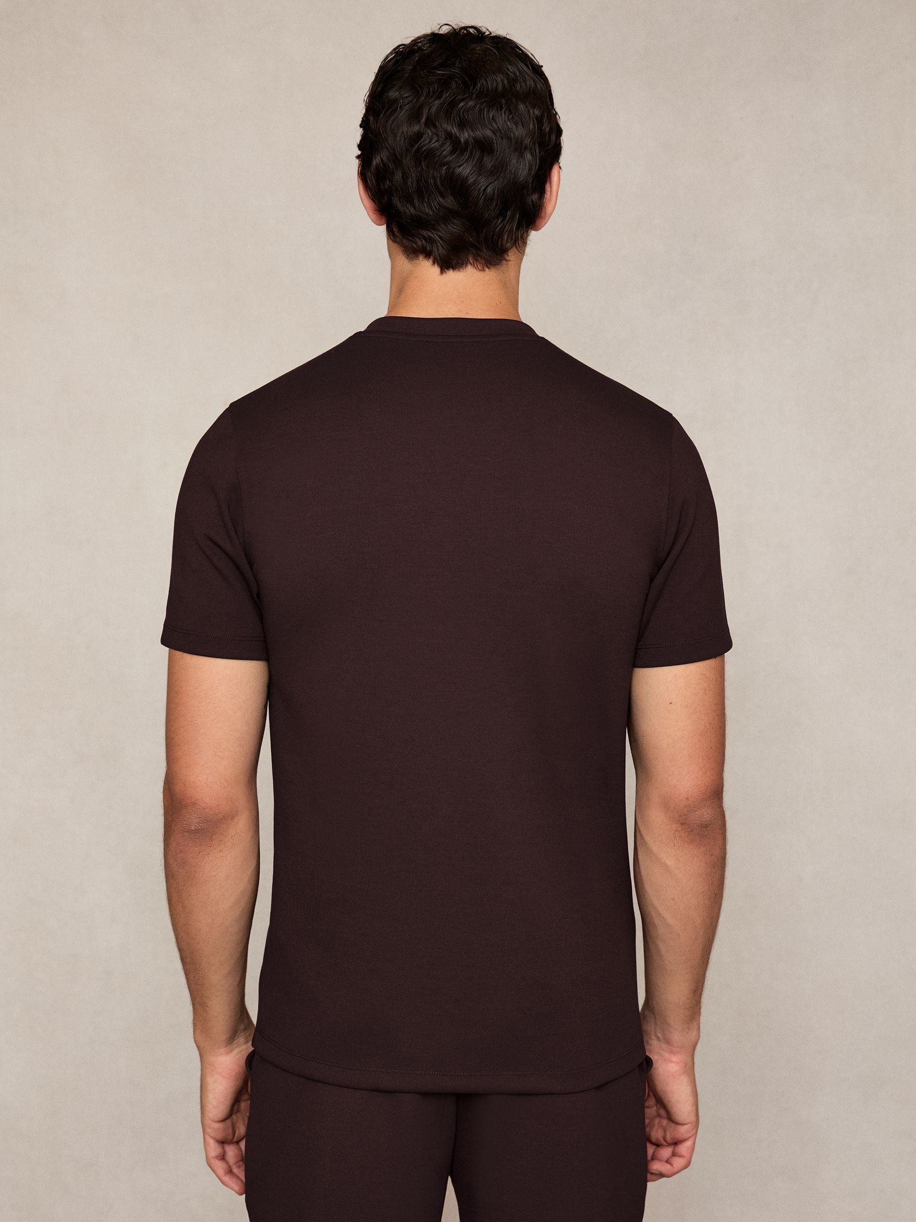 Premium Interlock Crew-Neck T-Shirt in Cherry Red