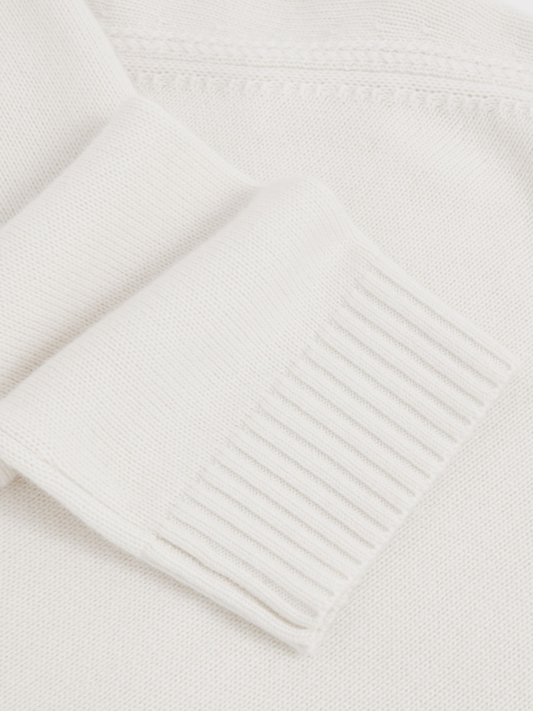 Wool-Cashmere Roll-Neck Jumper in Cream