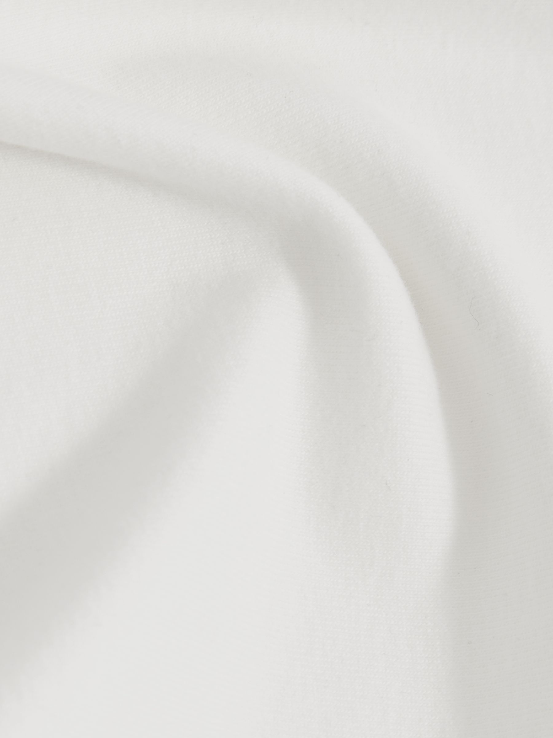 Stretch Cotton V-Neck T-Shirt in White